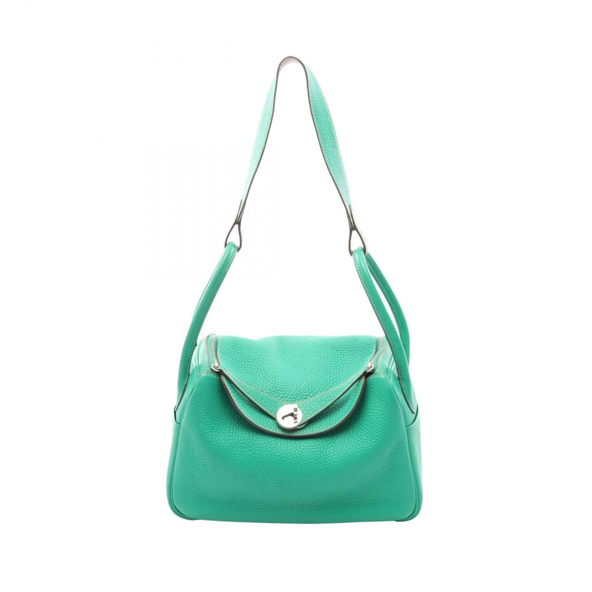 Hermes Beige Green Gris Tourterelle Mint Green Taurillon Clemence Leather Handbag Shoulder Bag (Pre-Owned)