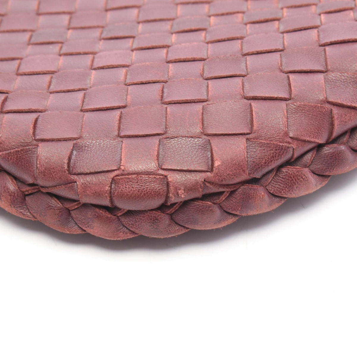 Bottega Veneta Bordeaux Intrecciato Handbag Shoulder Bag (Pre-Owned)