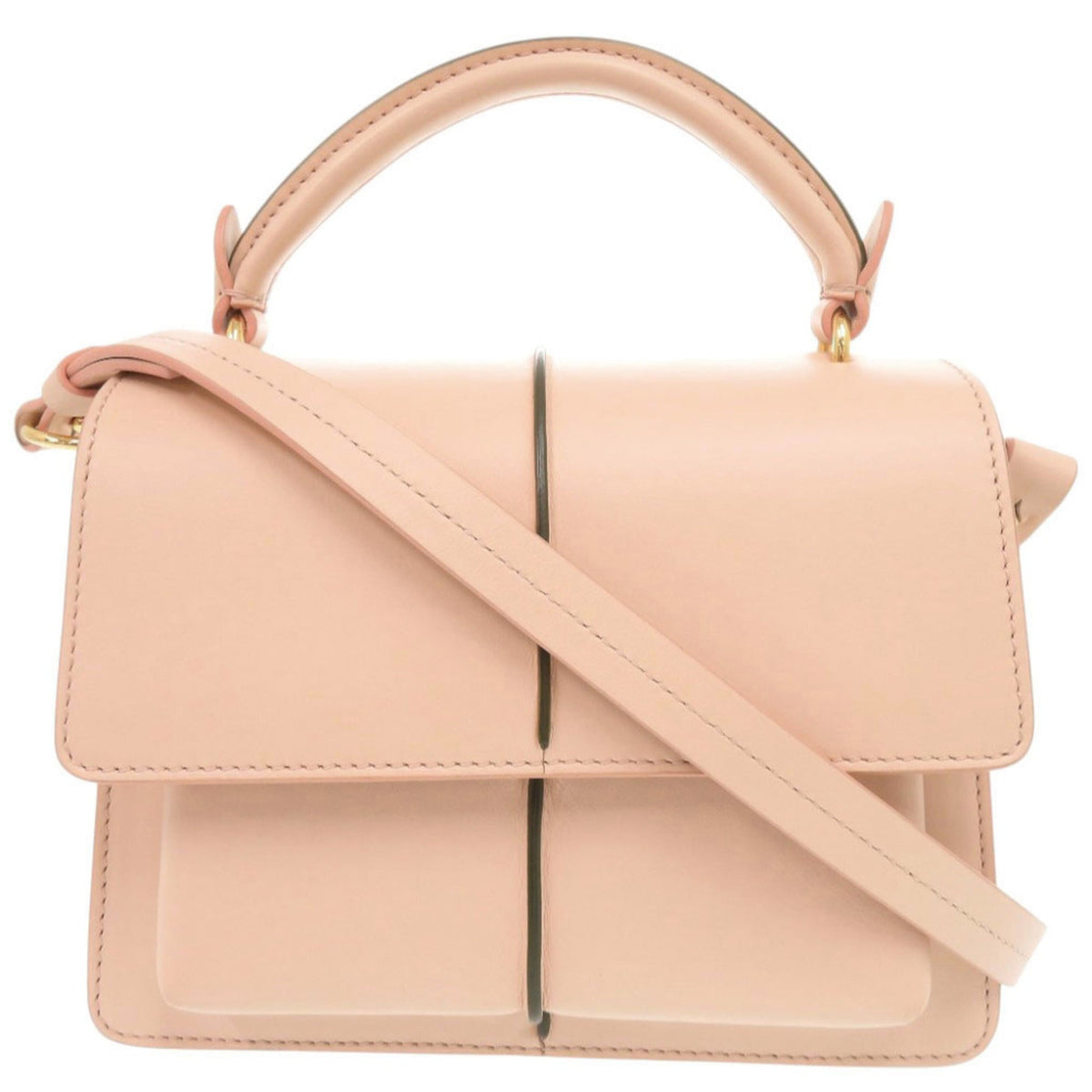 Marni Pink Leather Handbag Shoulder Bag (Pre-Owned)