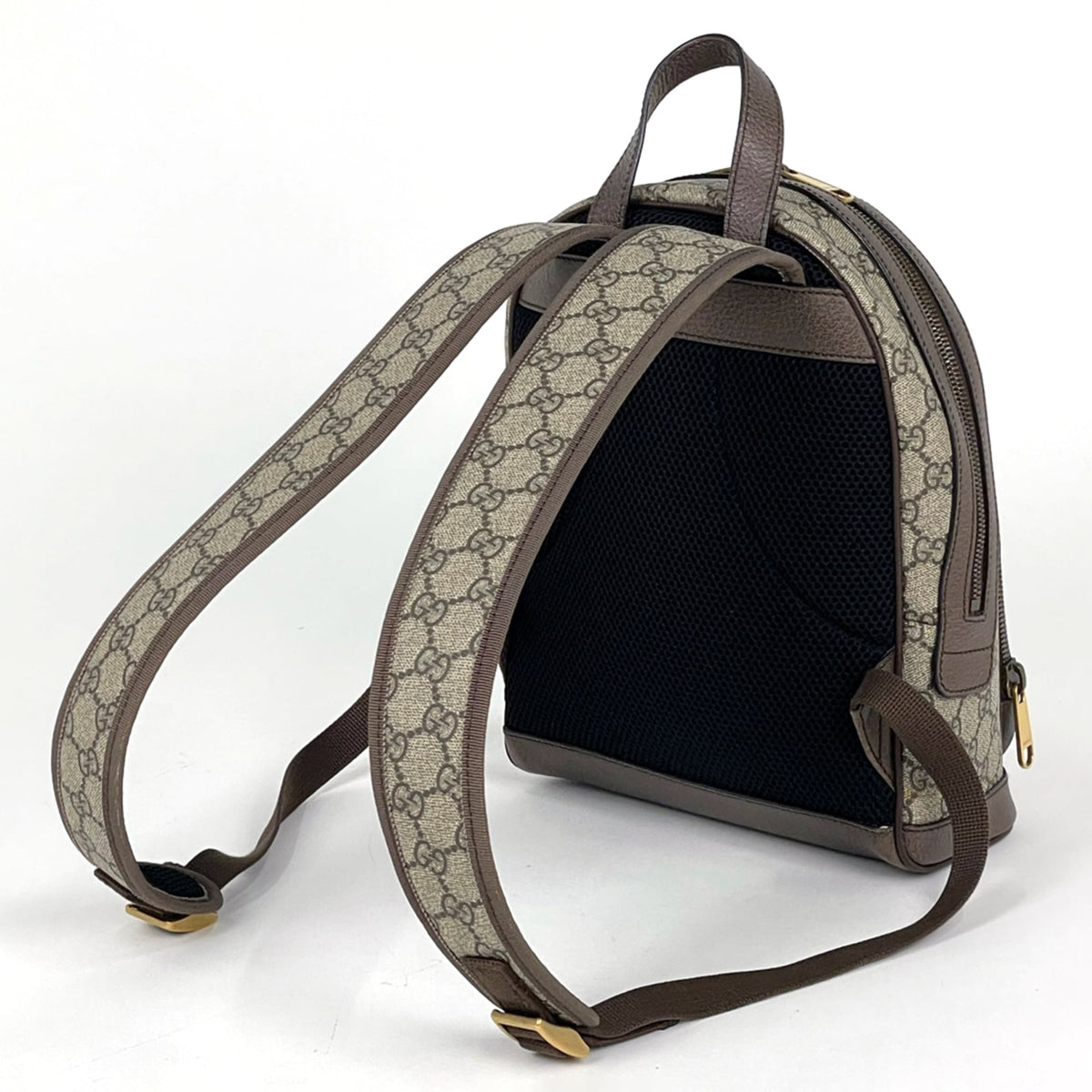 Gucci Beige Gg Supreme Leather Backpack (Pre-Owned)