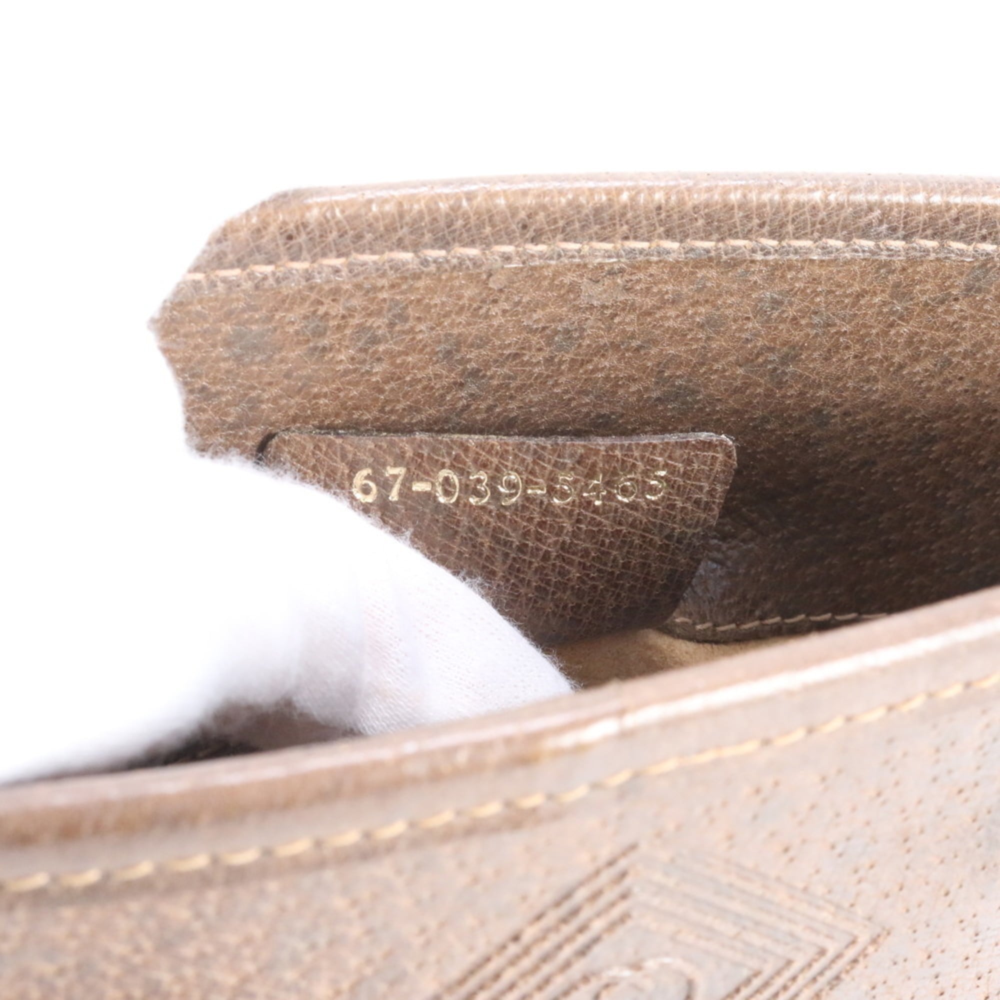 Gucci Brown Micro Gg Leather Coated Canvas Leather Pouch (Pre-Owned)