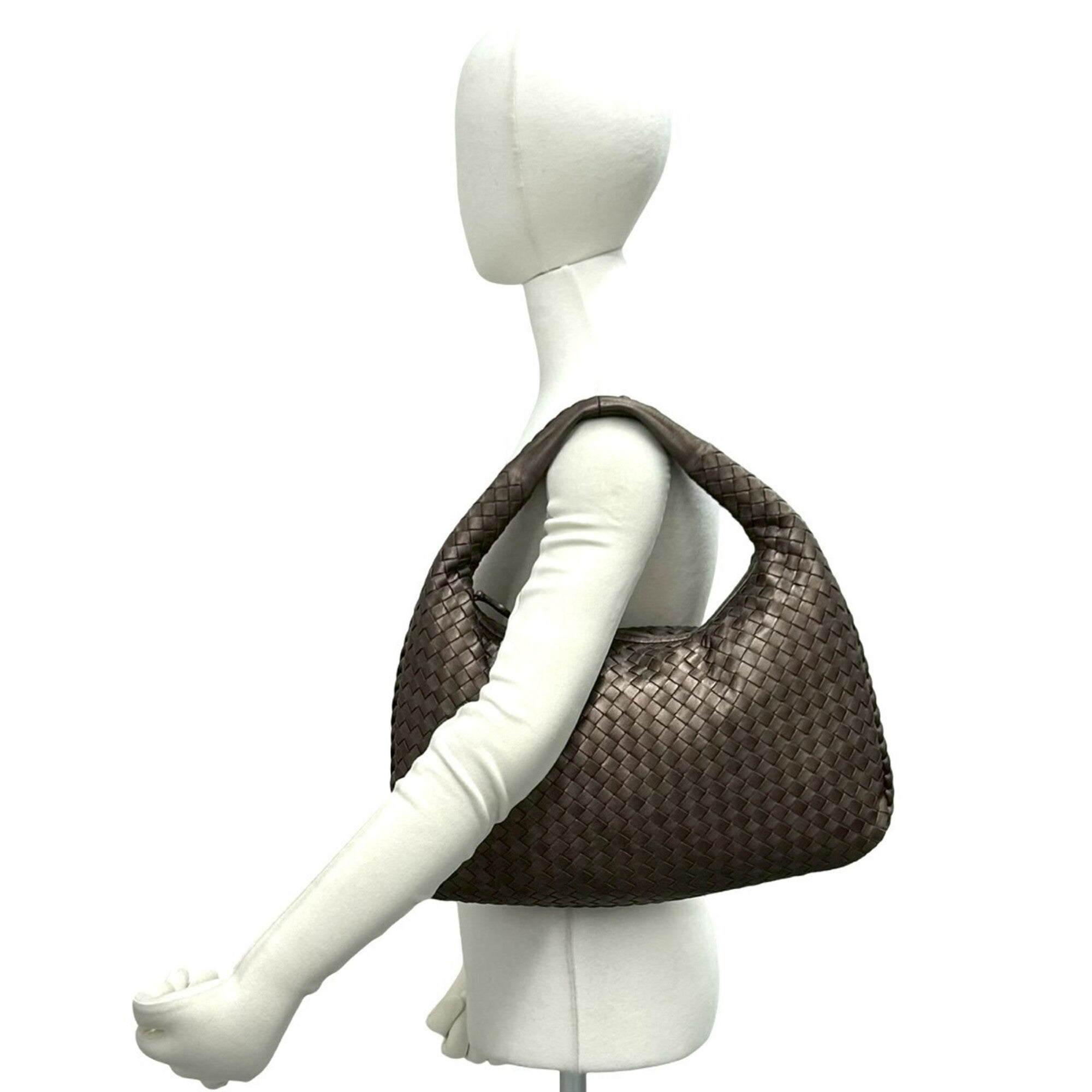 Bottega Veneta Brown Leather Handbag Shoulder Bag (Pre-Owned)