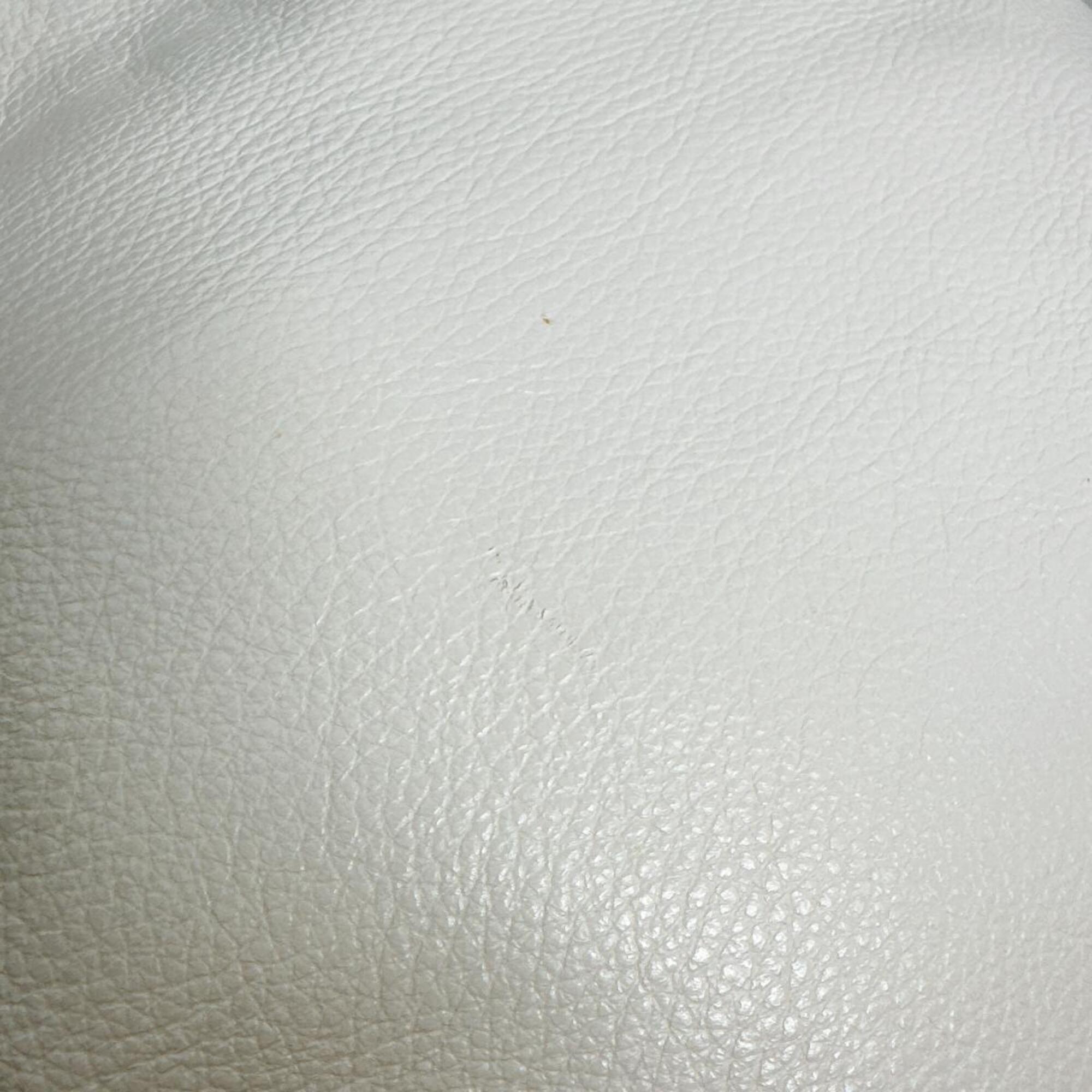 Michael Kors White Leather Handbag Tote Bag (Pre-Owned)