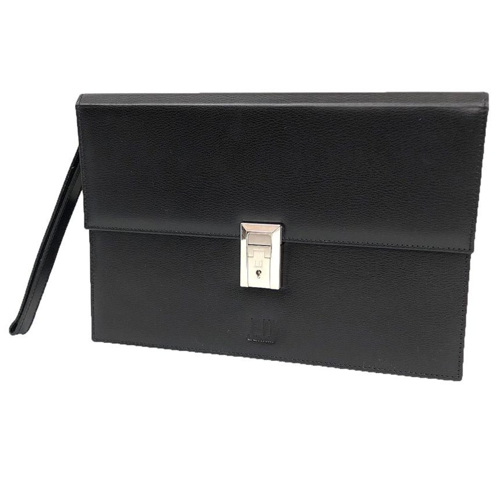 Dunhill Black Leather Clutch Bag (Pre-Owned)