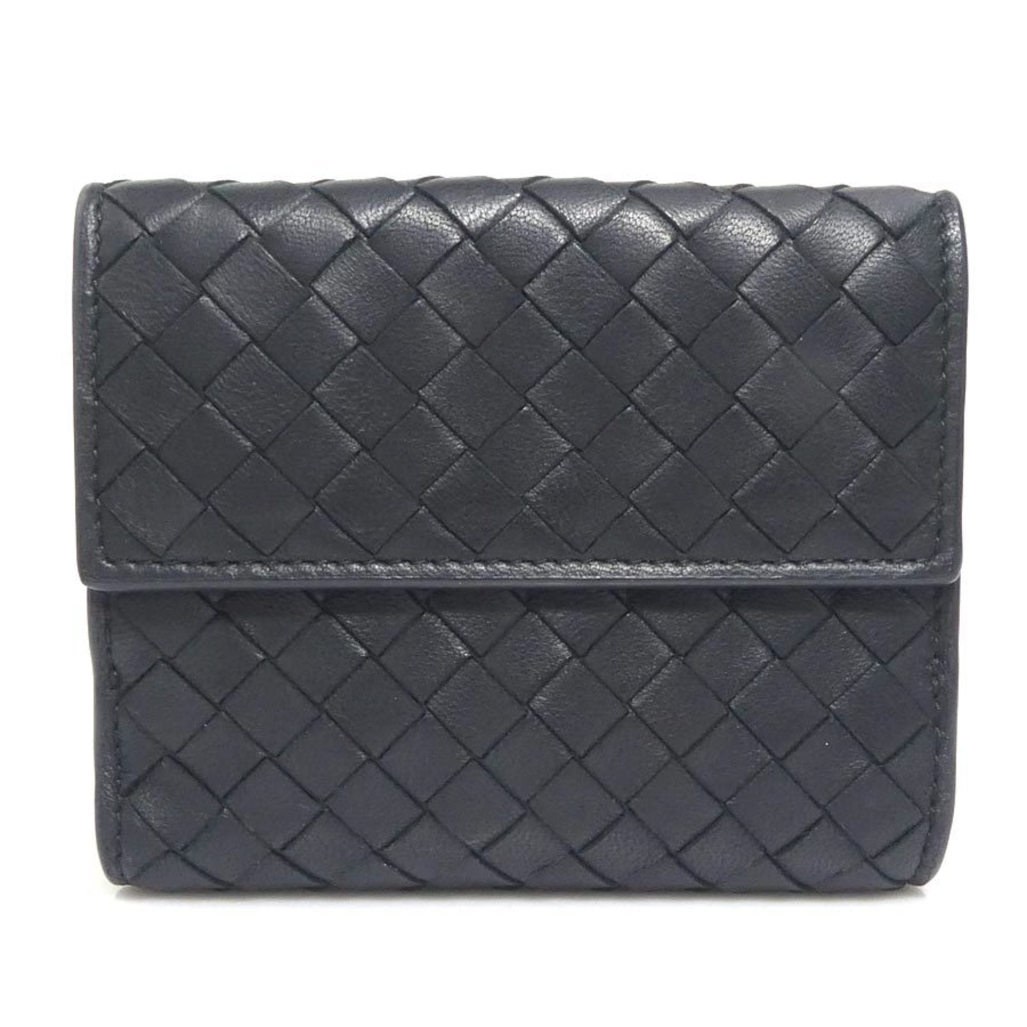 Bottega Veneta Black Intrecciato Wallet (Bi-Fold) (Pre-Owned)