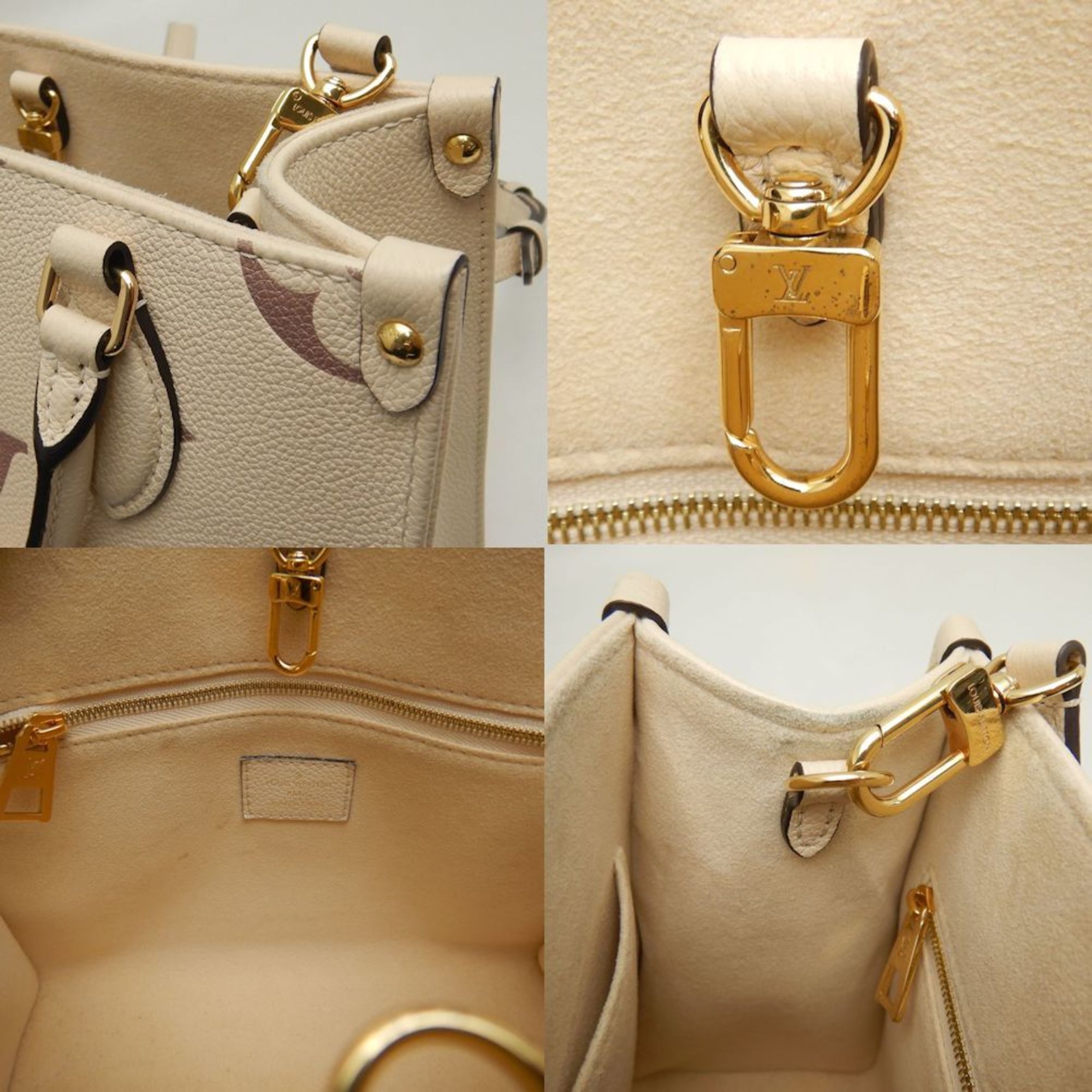 Louis Vuitton Cream Monogram Empreinte Tote Bag (Pre-Owned)