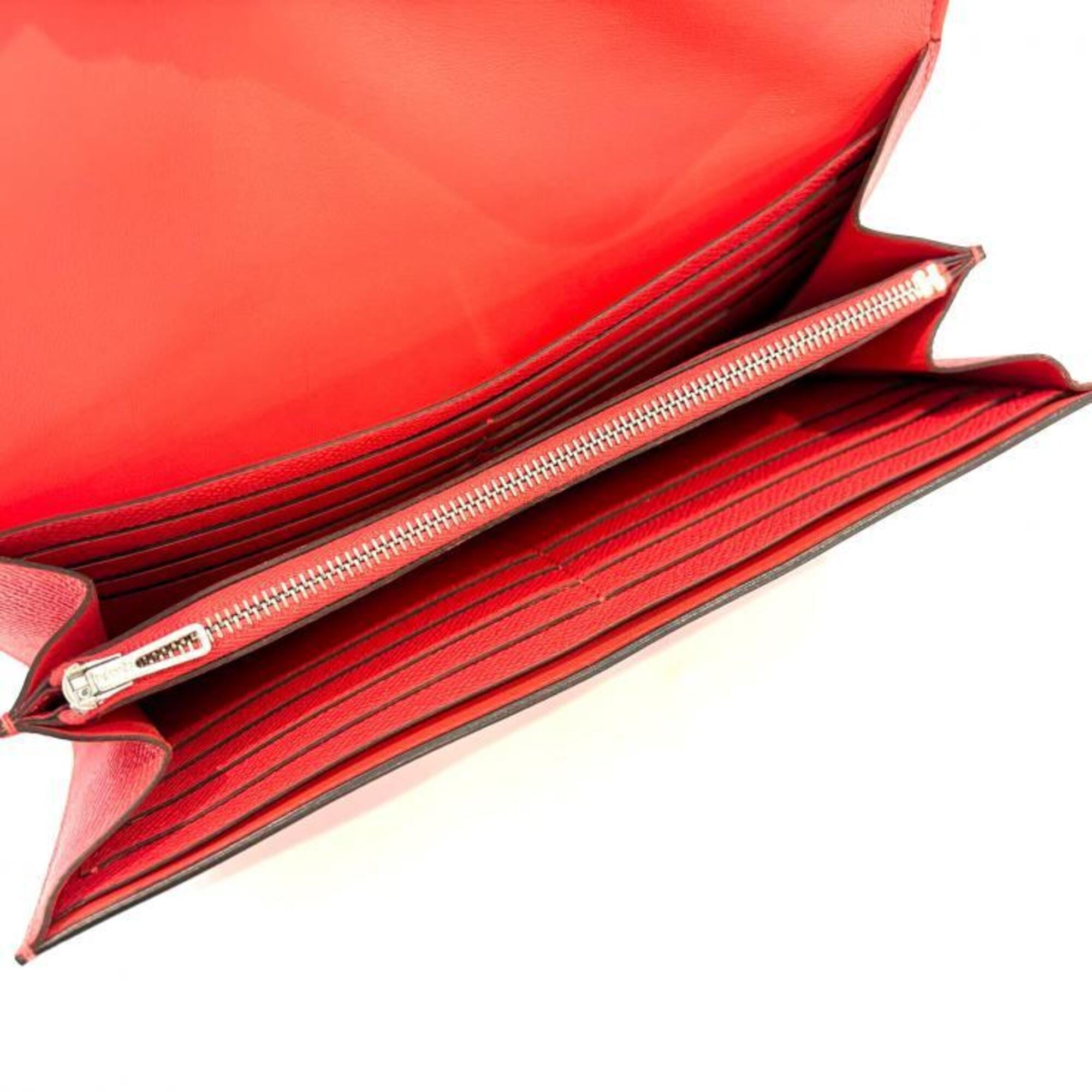 Hermes Pink Epsom Leather Long Wallet (Bi-Fold) (Pre-Owned)