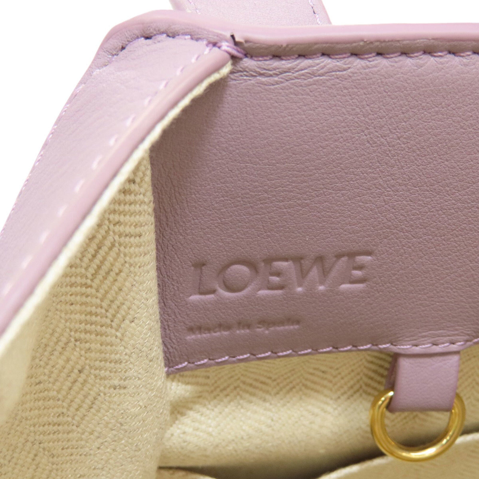 Loewe Hammock Purple Leather Handbag (Pre-Owned)