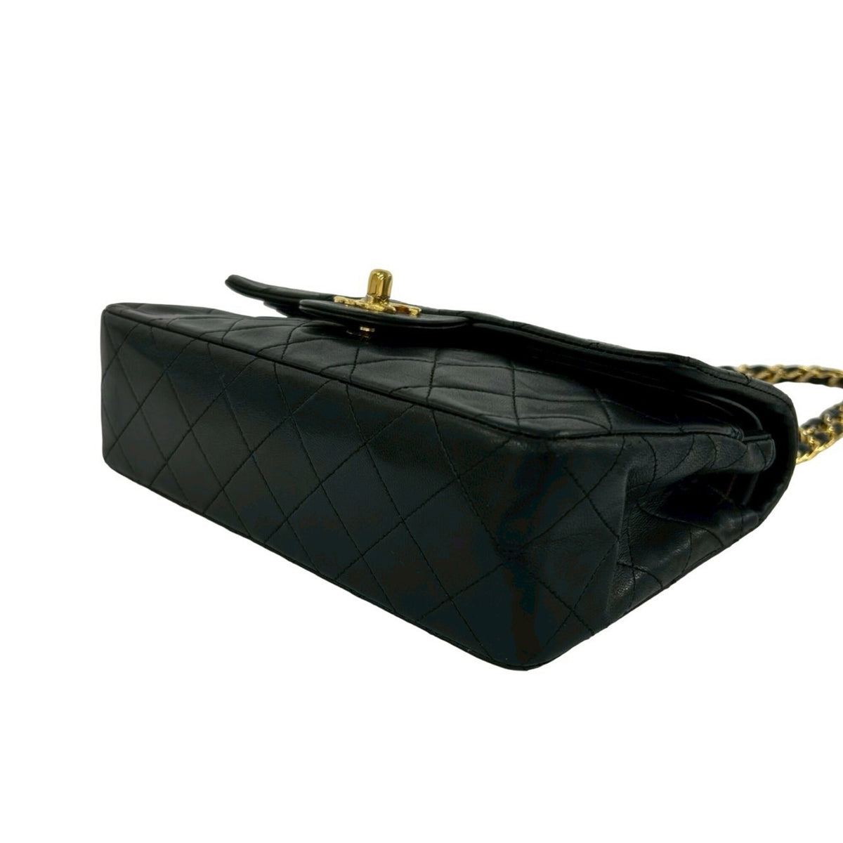 Chanel Black Leather Pochette Shoulder Bag (Pre-Owned)