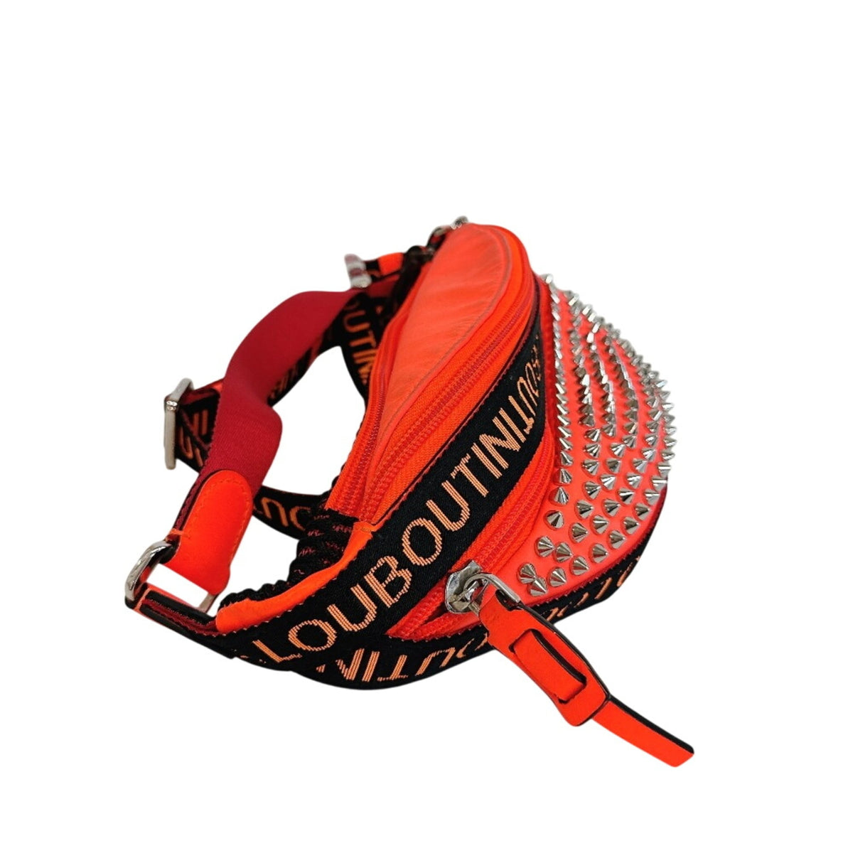 Christian Louboutin Orange Canvas Sling Bag (Pre-Owned)