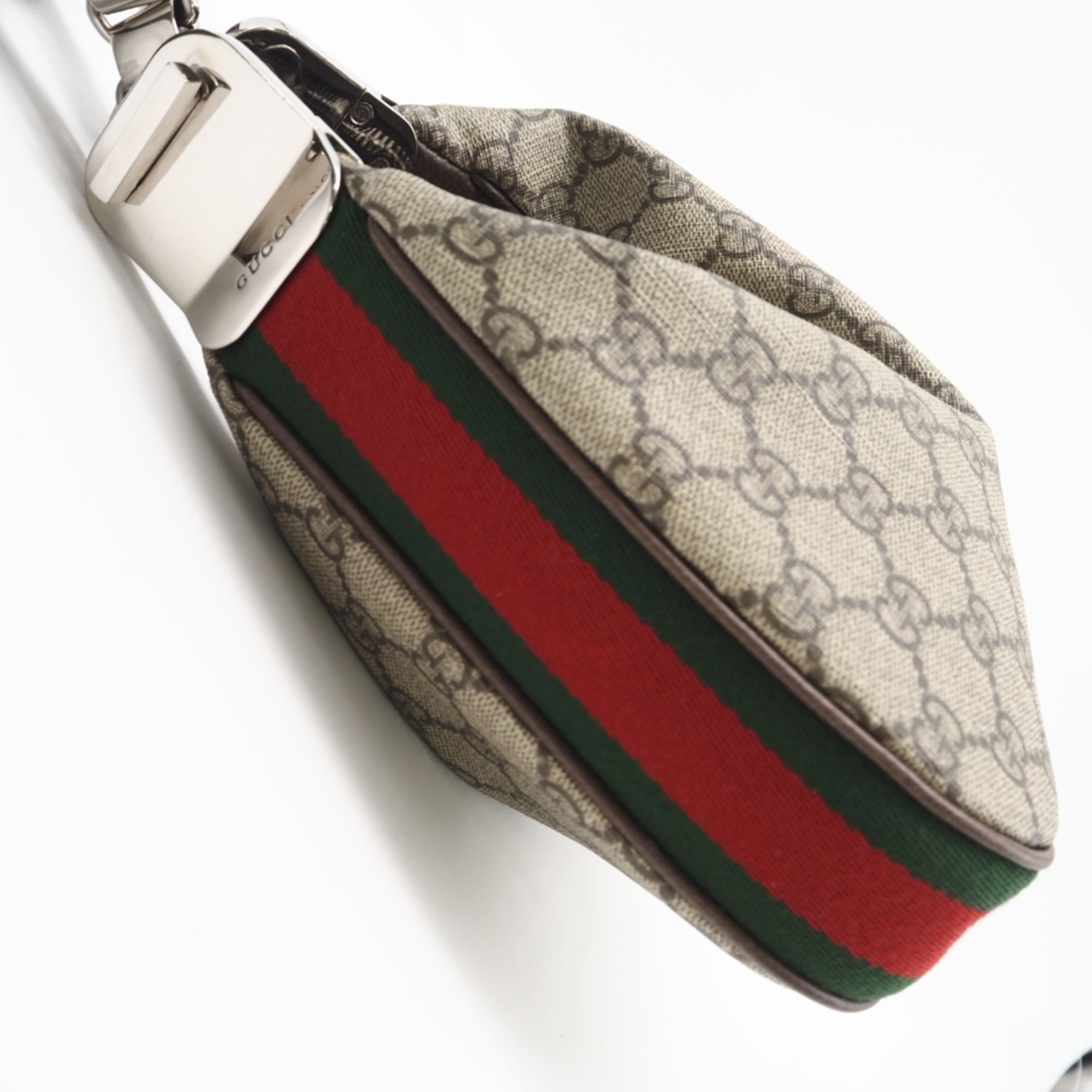 Gucci Beige Brown Coated Canvas Leather Handbag Shoulder Bag (Pre-Owned)
