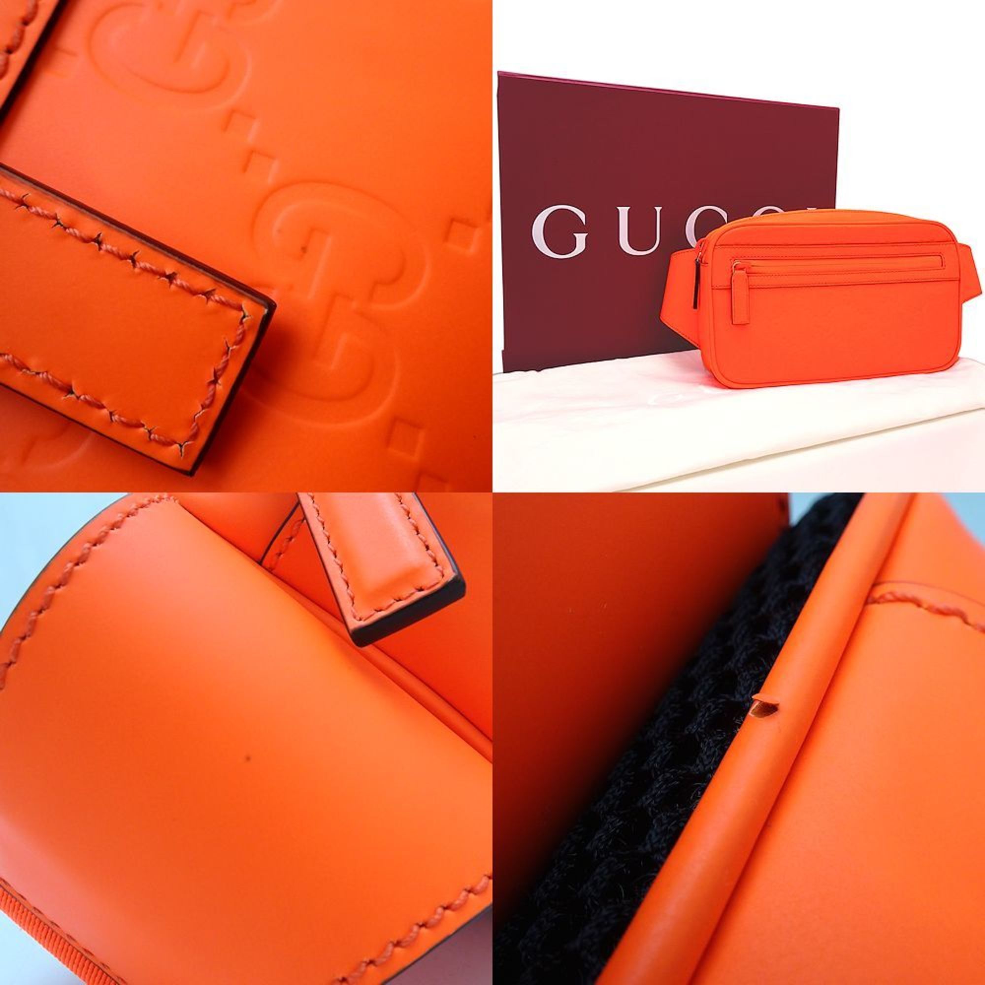 Gucci Orange Leather Fanny Pack (Pre-Owned)