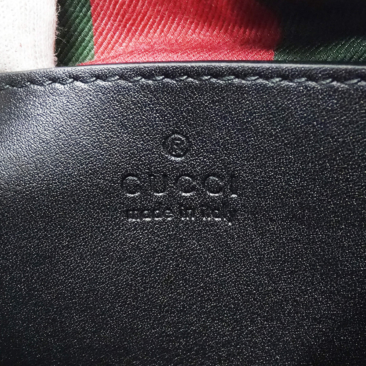 Gucci Beige Black Coated Canvas Handbag Pouch Shoulder Bag (Pre-Owned)