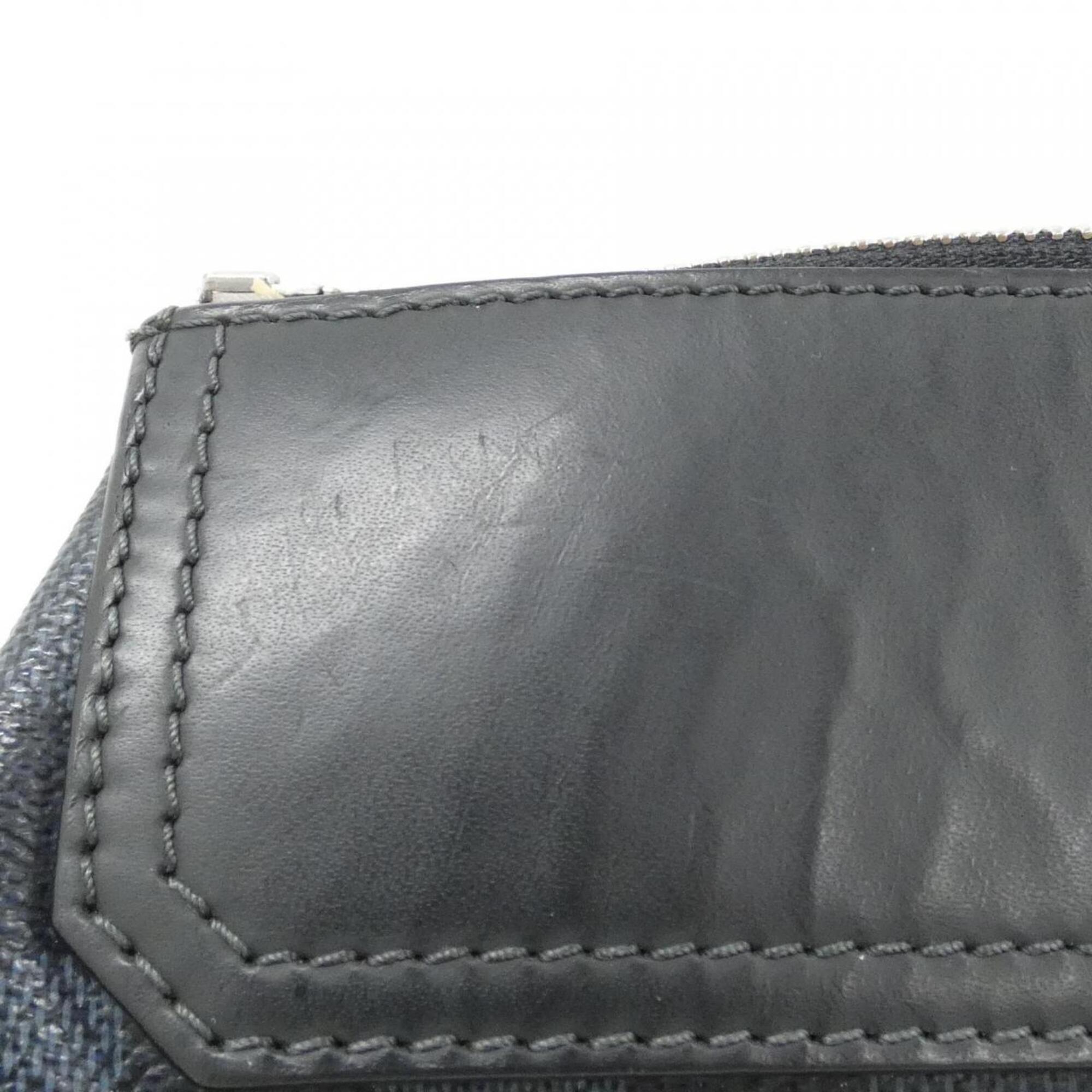 Louis Vuitton Black Cobalt Coated Canvas Shoulder Bag (Pre-Owned)