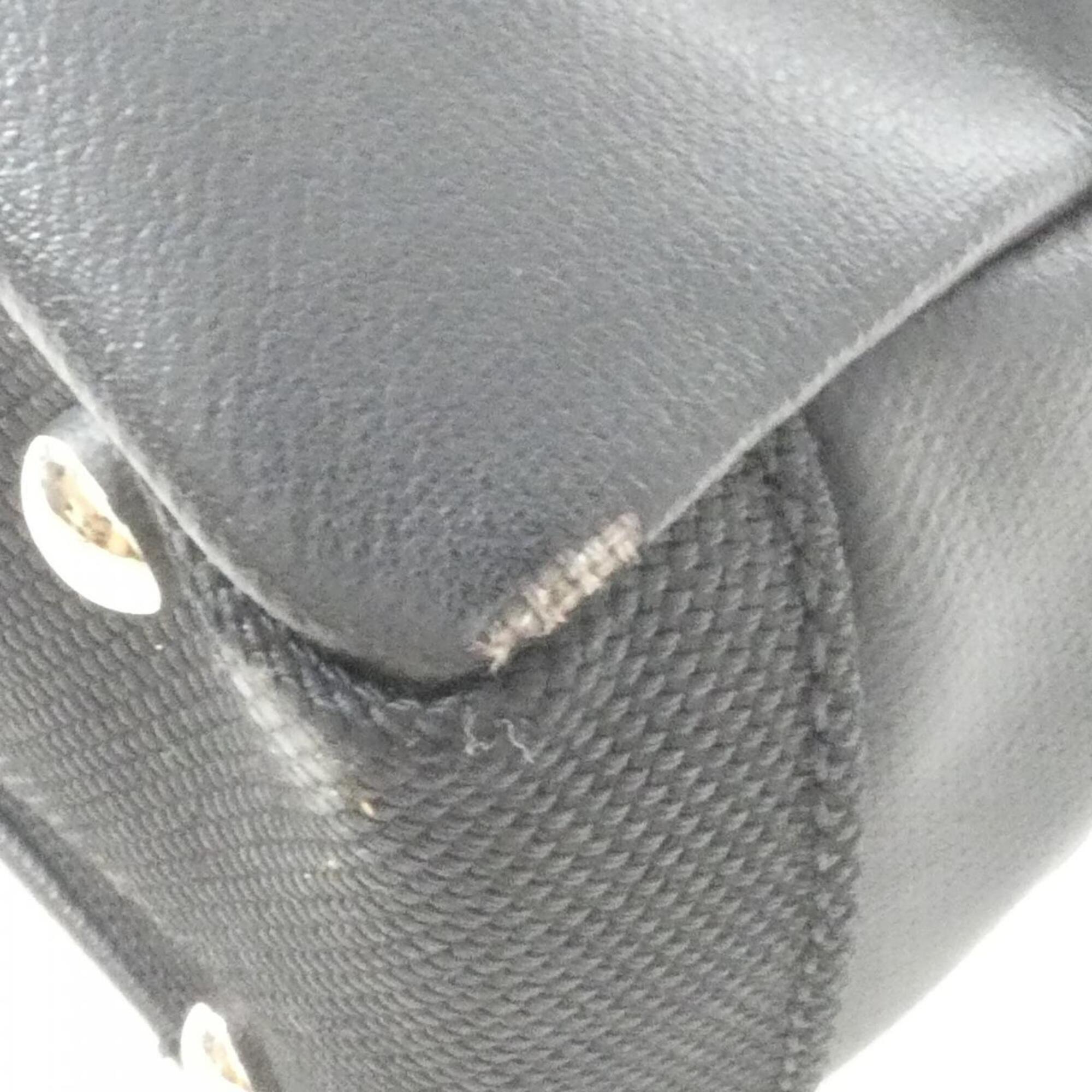 Chanel Black Canvas Handbag (Pre-Owned)