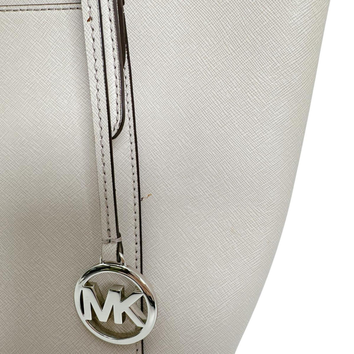 Michael Kors Gray Leather Handbag Tote Bag (Pre-Owned)