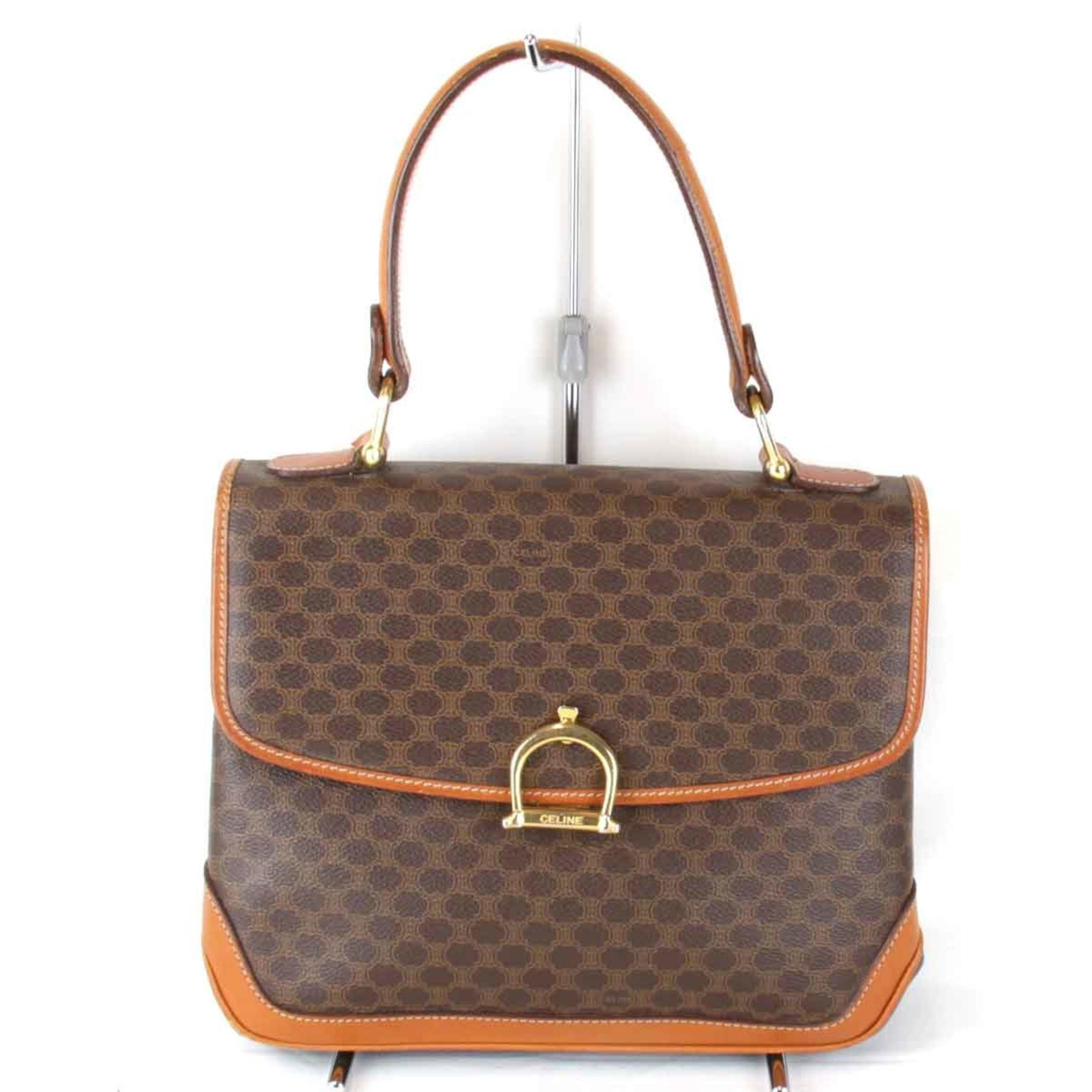 Celine Brown Leather Pvc Handbag (Pre-Owned)