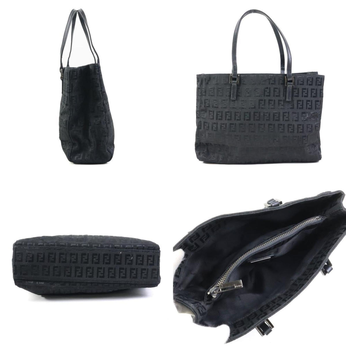 Fendi Black Nylon Canvas Handbag (Pre-Owned)