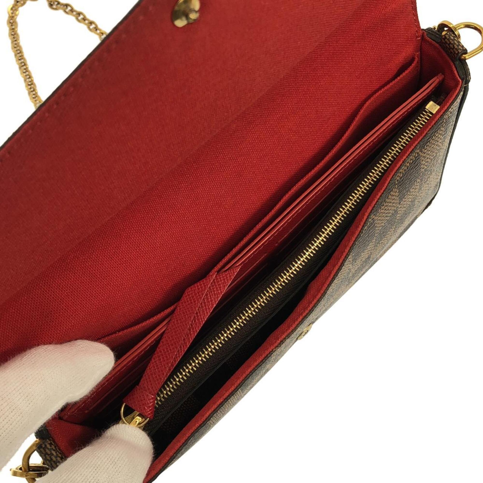 Louis Vuitton Brown Coated Canvas Pochette Shoulder Bag (Pre-Owned)