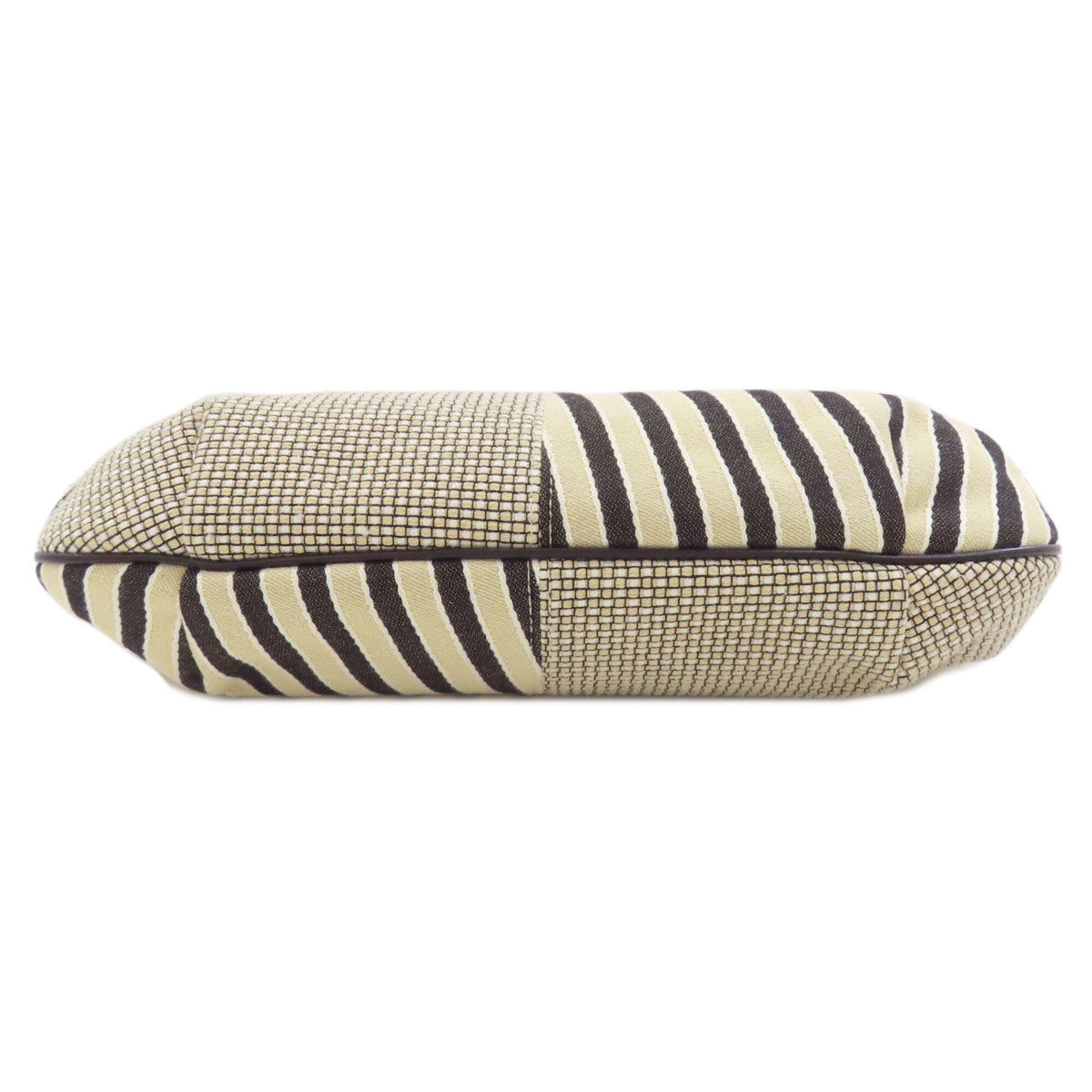 Longchamp Beige Black Canvas Handbag (Pre-Owned)