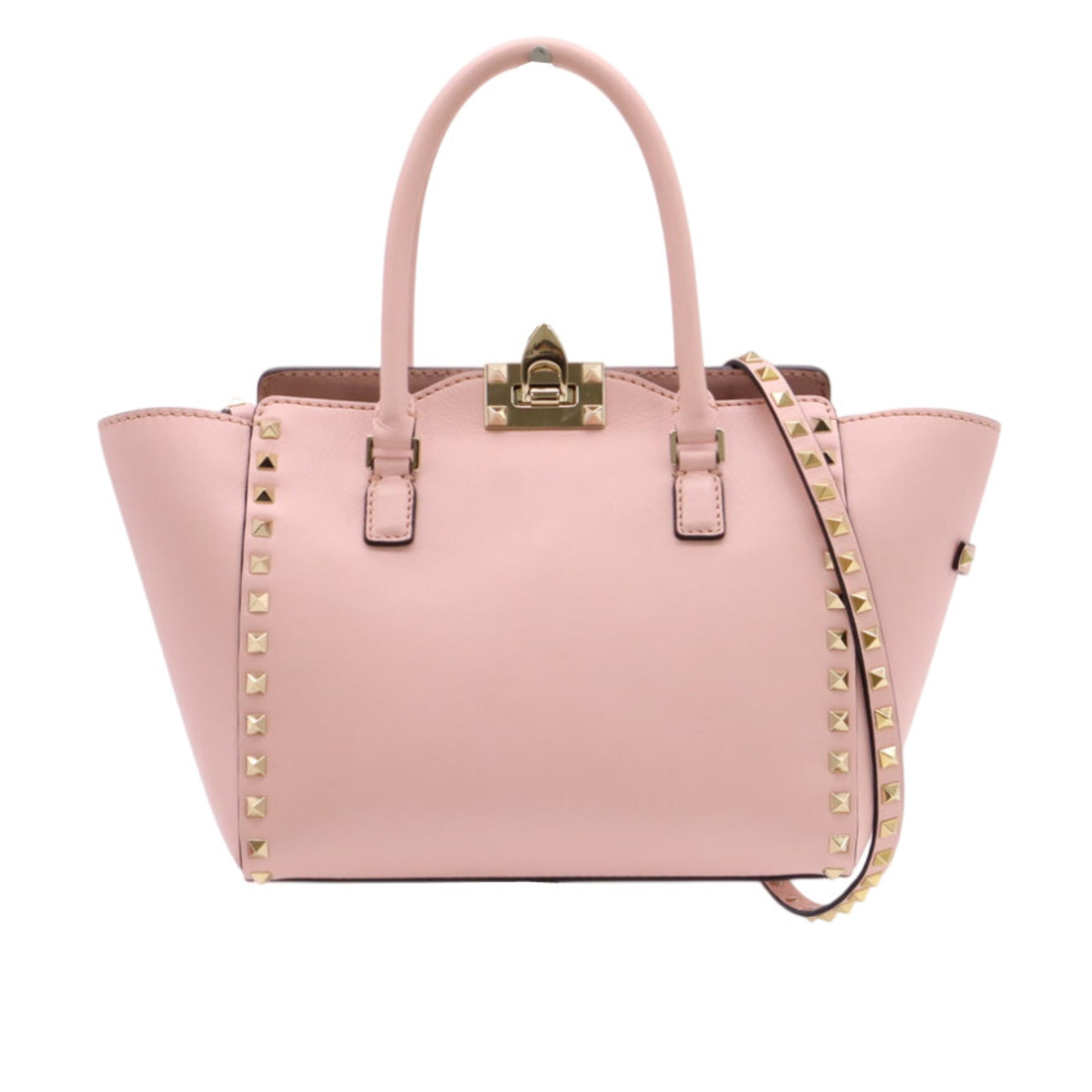Valentino Pink Leather Handbag Shoulder Bag (Pre-Owned)