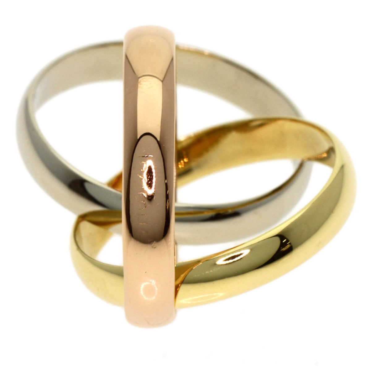 Cartier Trinity Pink White Yellow Band Ring (Pre-Owned)