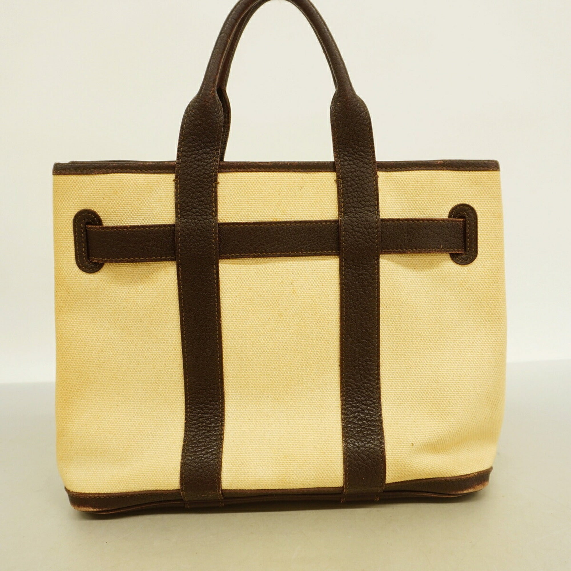 Hermes Brown Toile H Handbag (Pre-Owned)