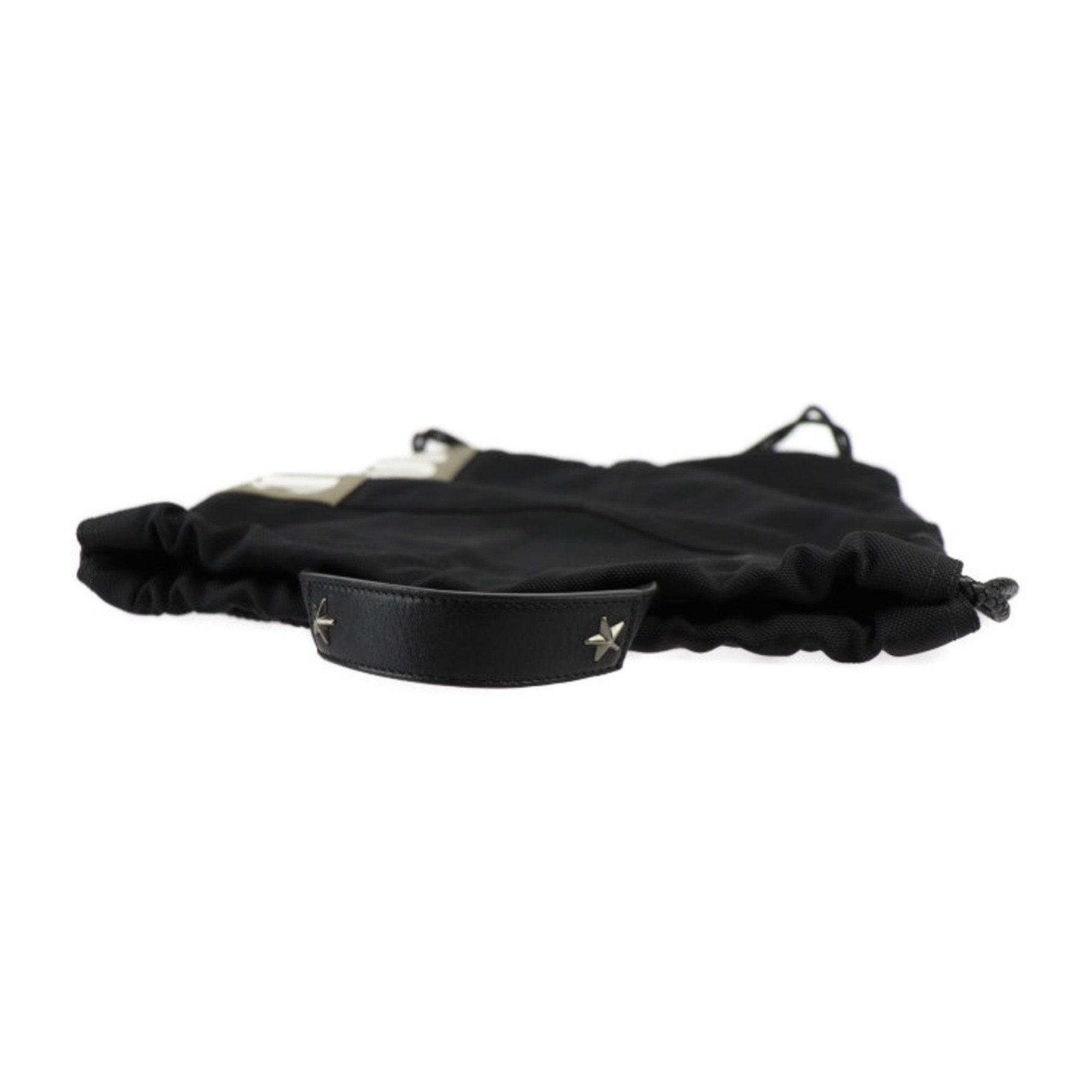 Jimmy Choo Black Nylon Canvas Leather Backpack (Pre-Owned)