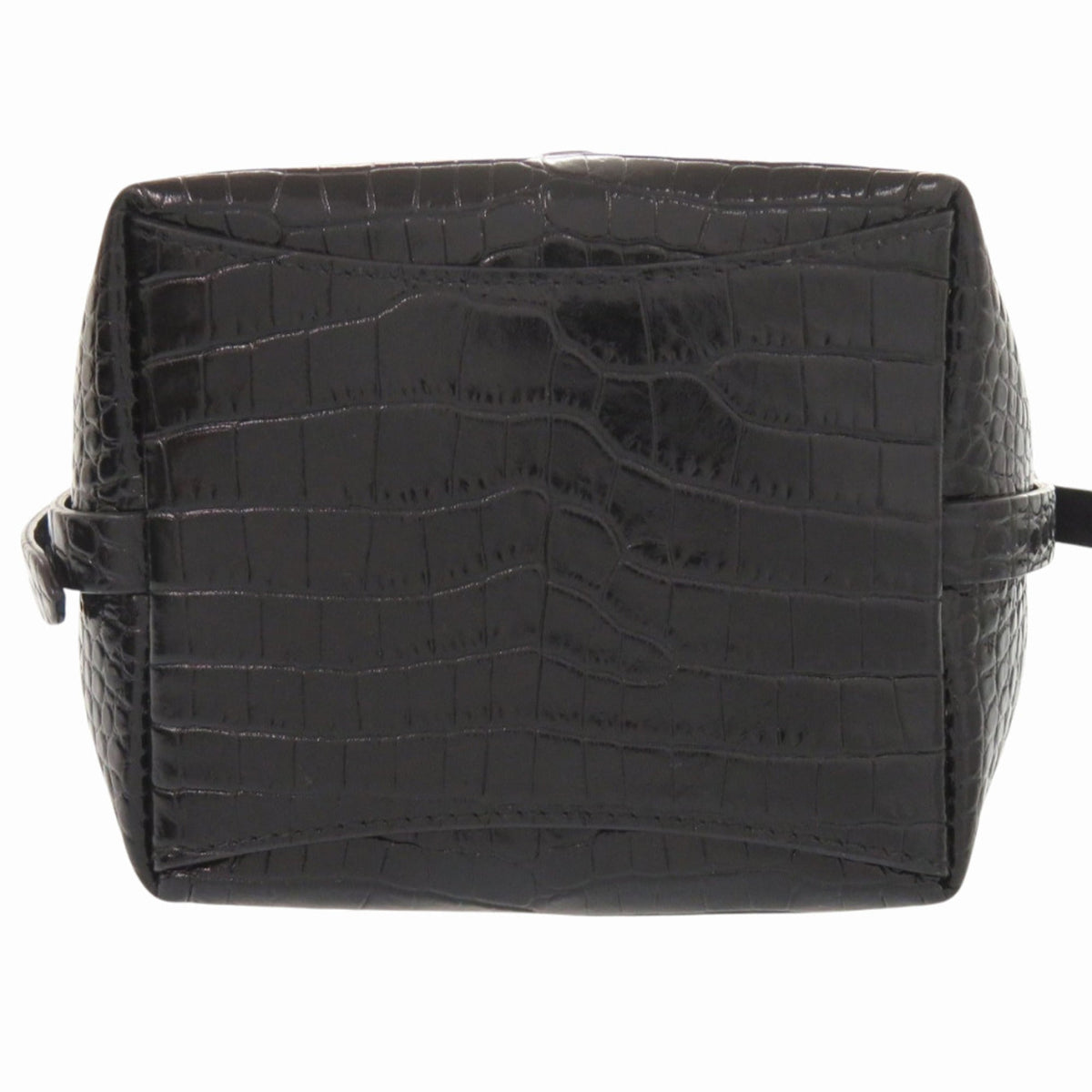 Jimmy Choo Black Leather Metal Handbag Shoulder Bag (Pre-Owned)