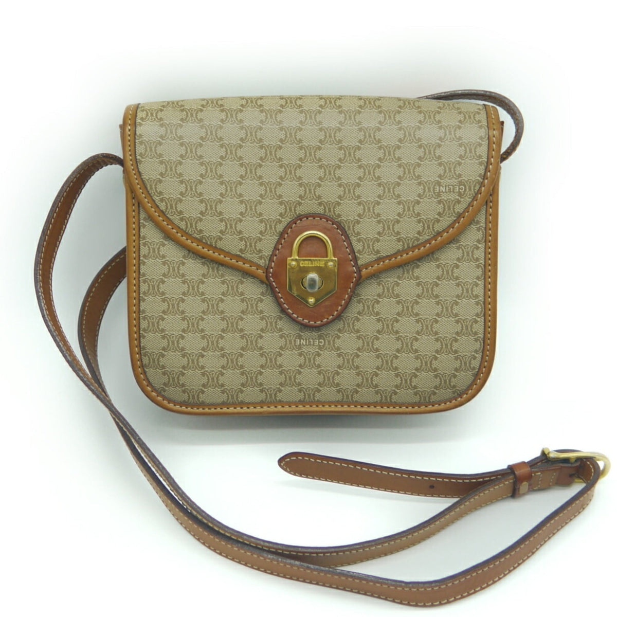 Celine Macadam Pvc Leather Shoulder Bag (Pre-Owned)
