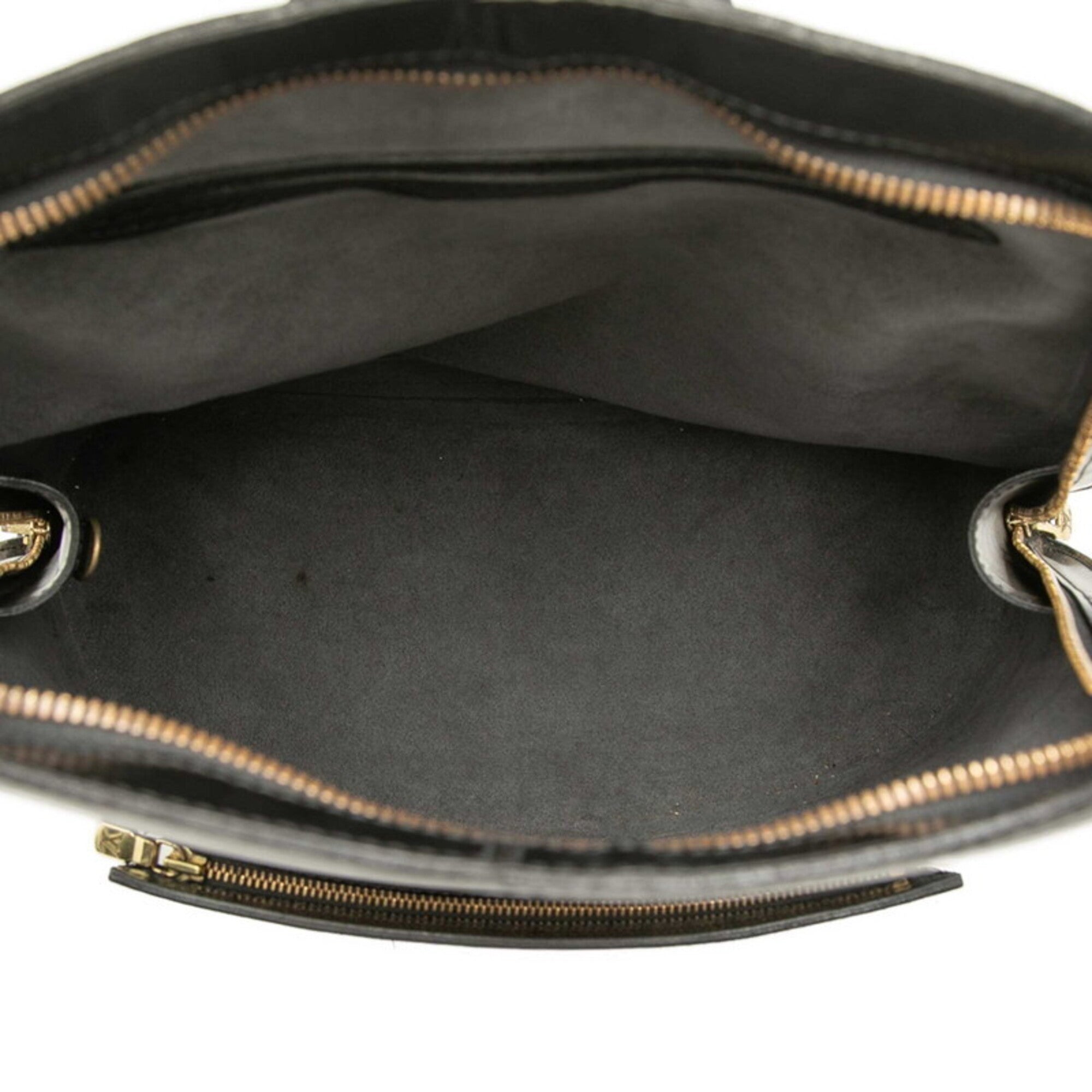Louis Vuitton Black Noir Leather Backpack (Pre-Owned)
