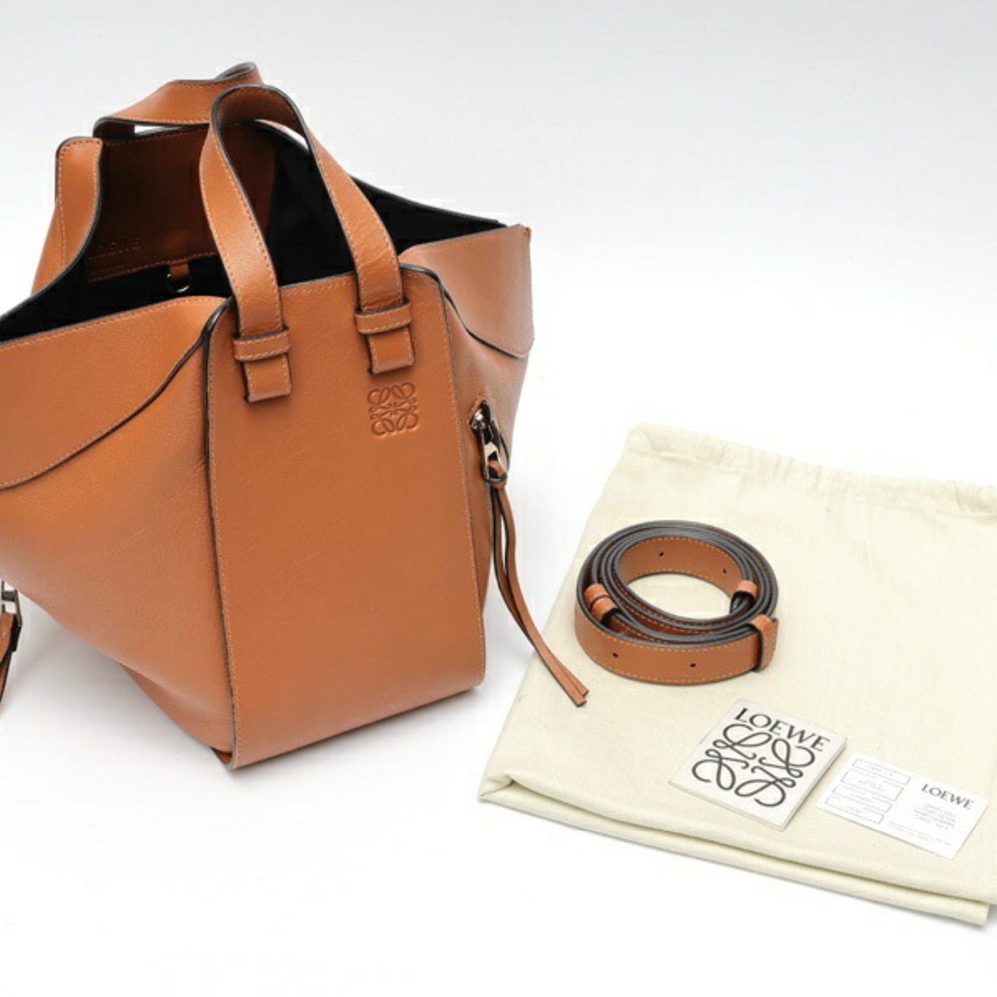 Loewe Hammock Brown Leather Shoulder Bag (Pre-Owned)