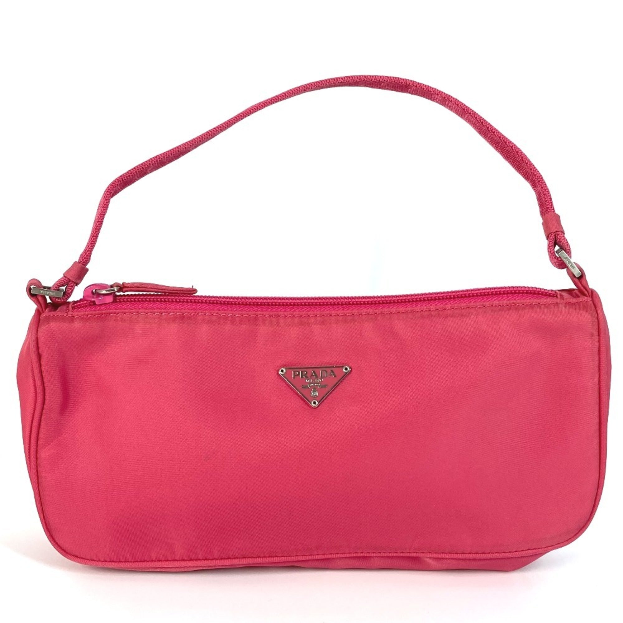 Prada Pink Nylon Handbag Shoulder Bag (Pre-Owned)