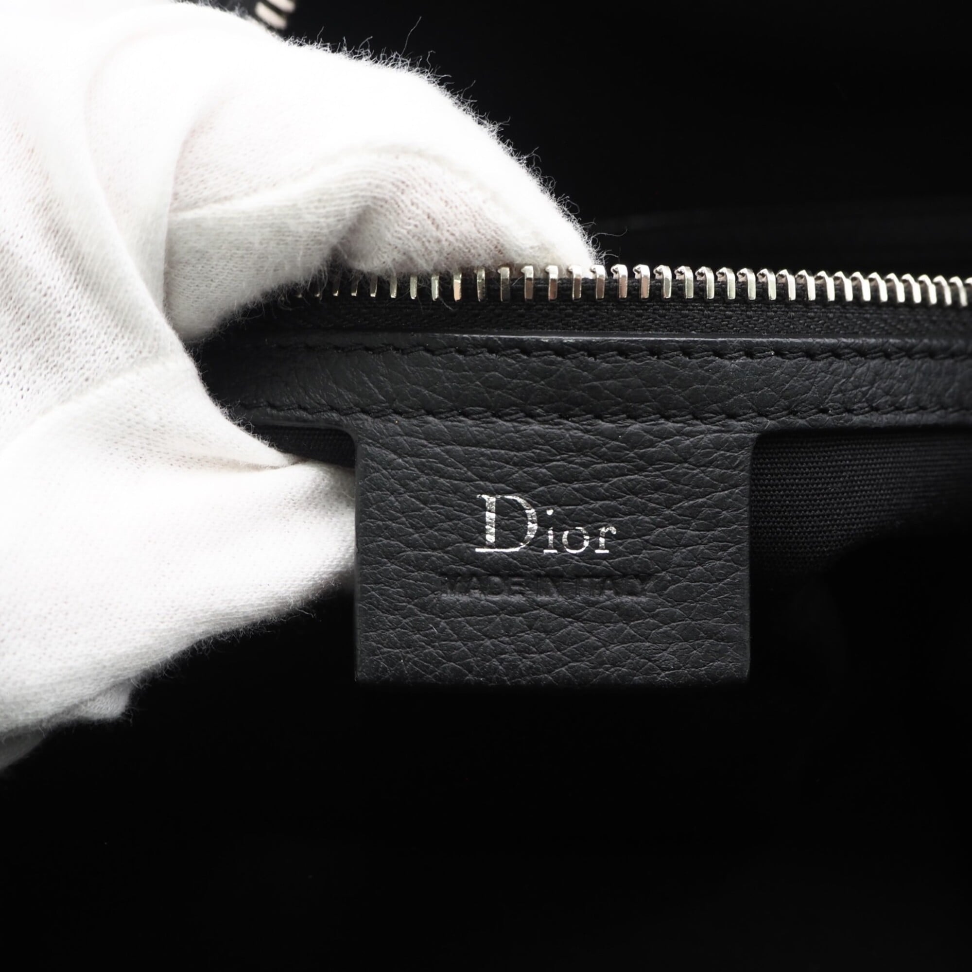 Dior Homme Black Navy Leather Boston Bag (Pre-Owned)