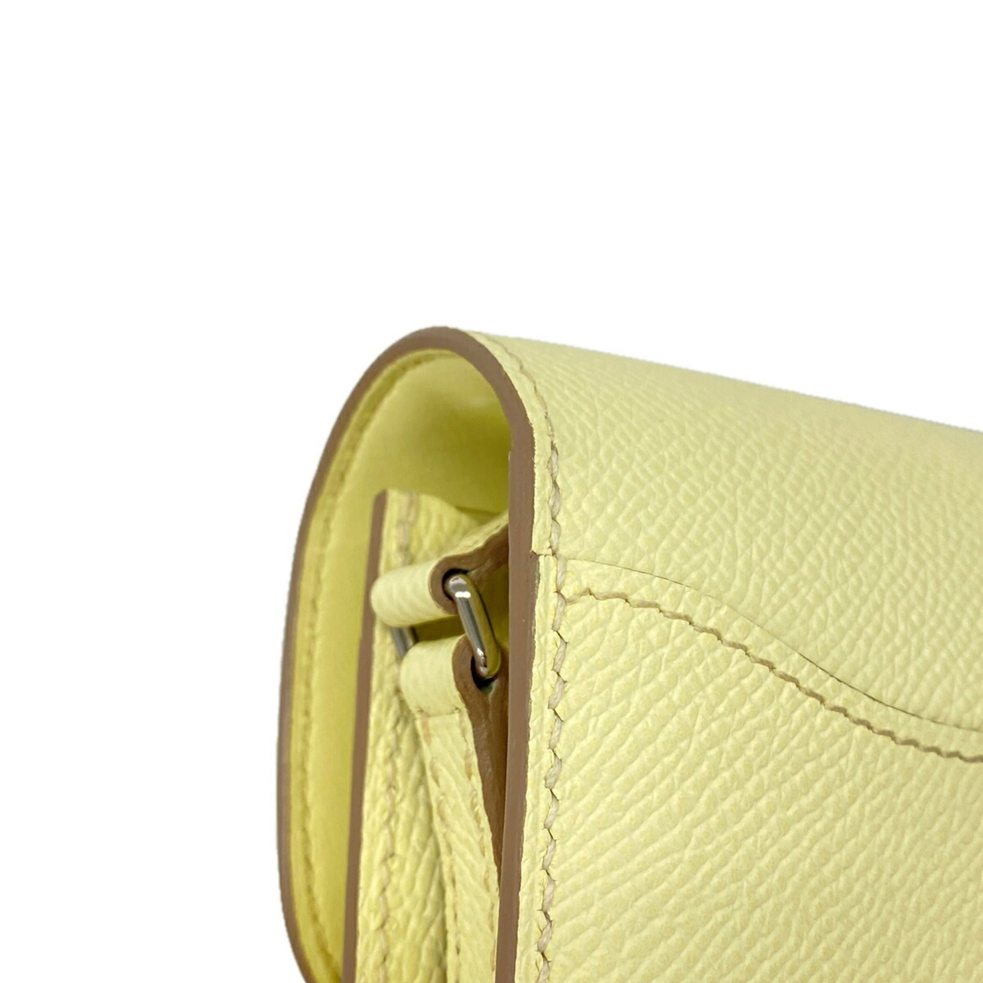 Hermes Yellow Epsom Leather Leather Chain/Shoulder Wallet (Pre-Owned)