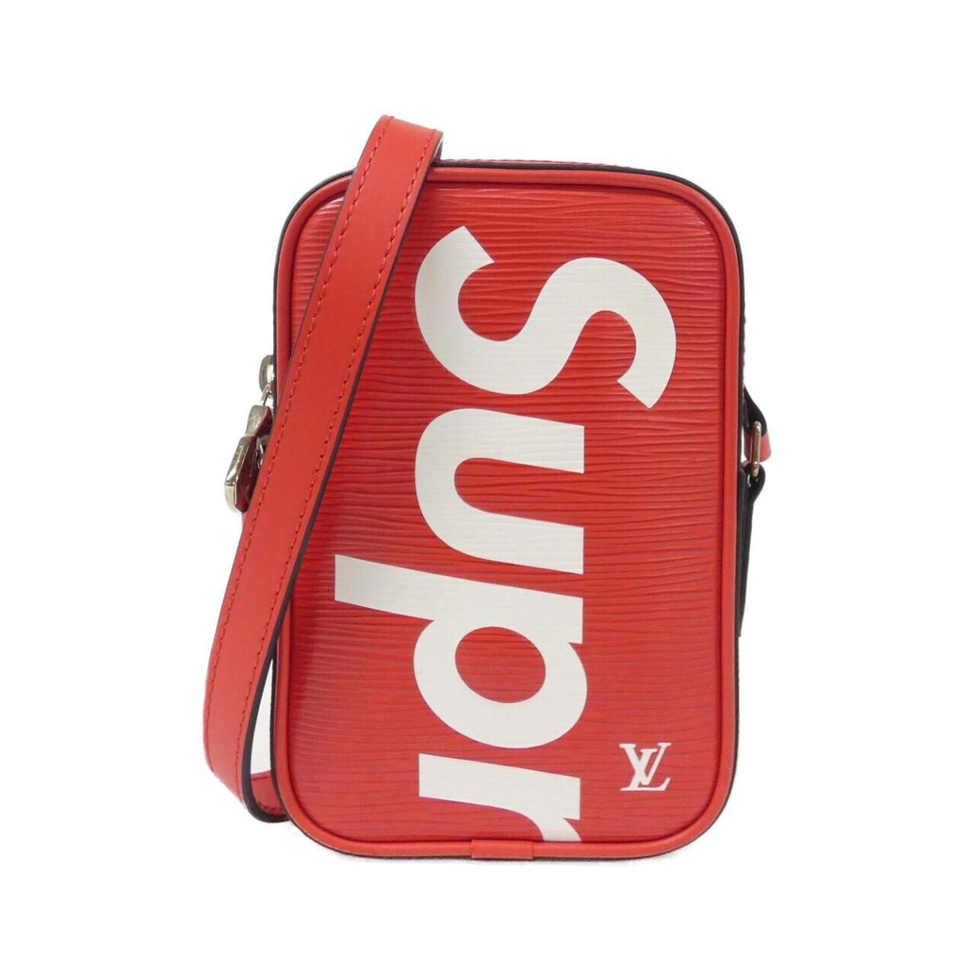 Louis Vuitton Rouge Leather Shoulder Bag (Pre-Owned)