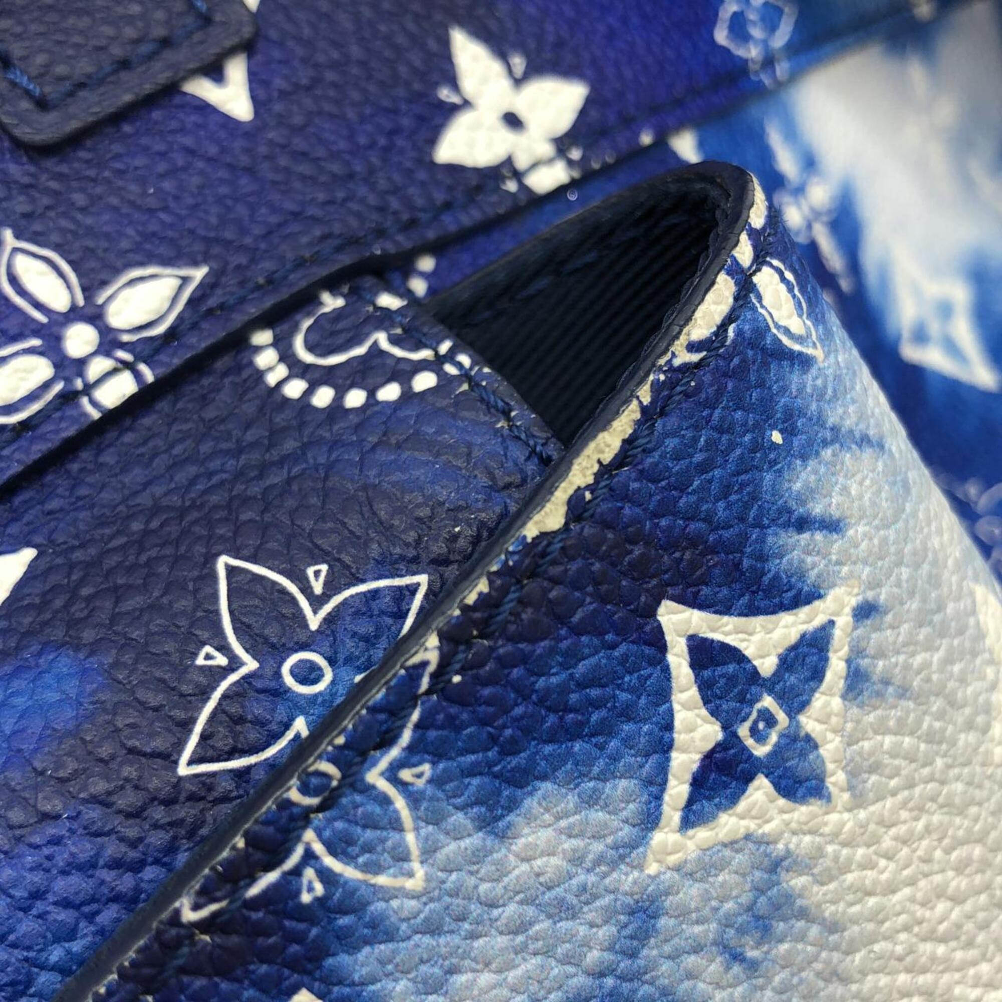Louis Vuitton Blue Coated Canvas Handbag (Pre-Owned)