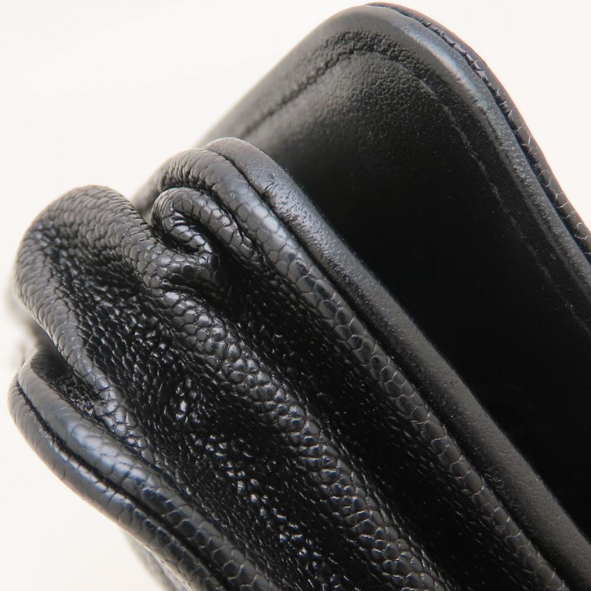 Chanel Boy Chanel Black Grained Calfskin Shoulder Bag (Pre-Owned)