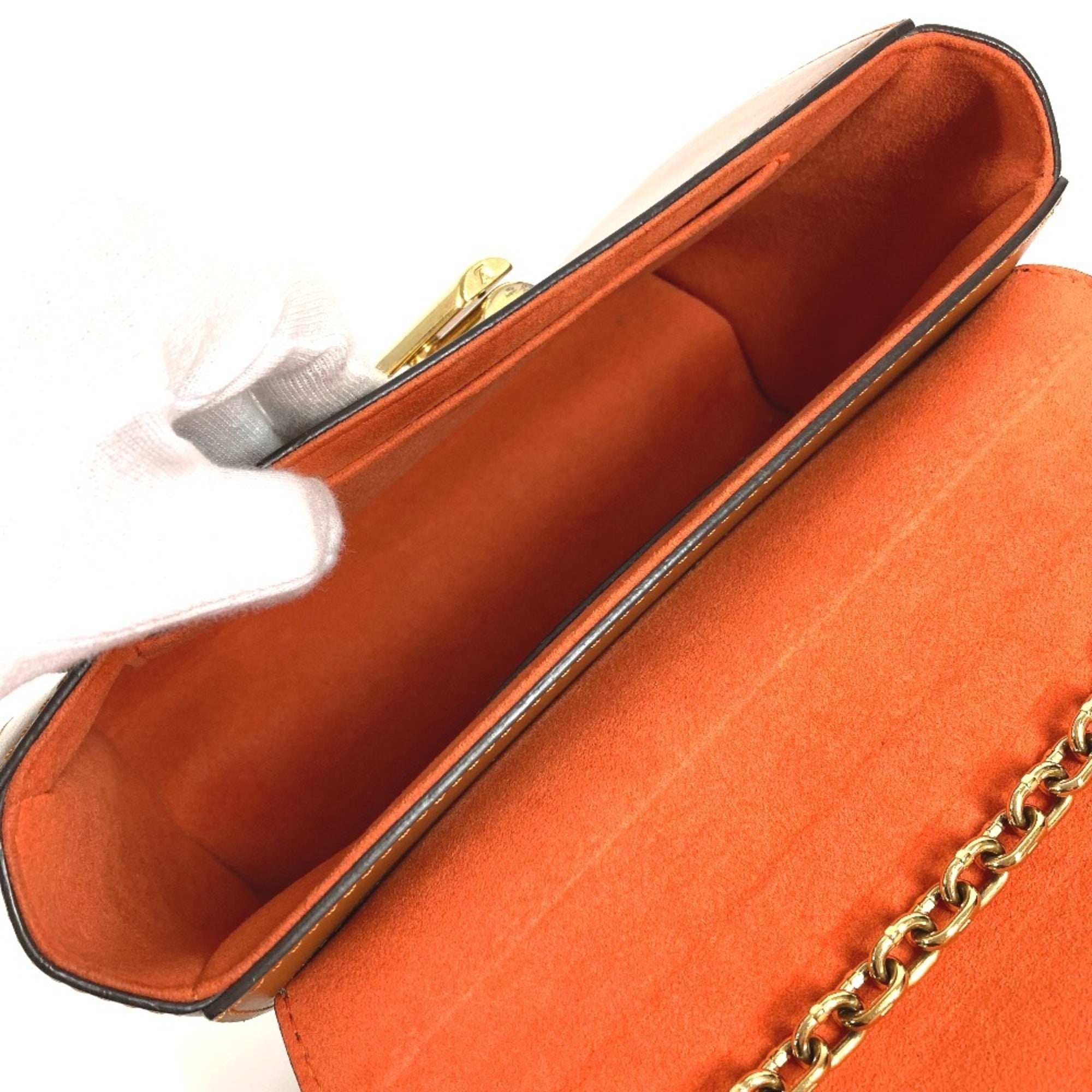 Louis Vuitton Brown Orange Monogram Leather Shoulder Bag (Pre-Owned)