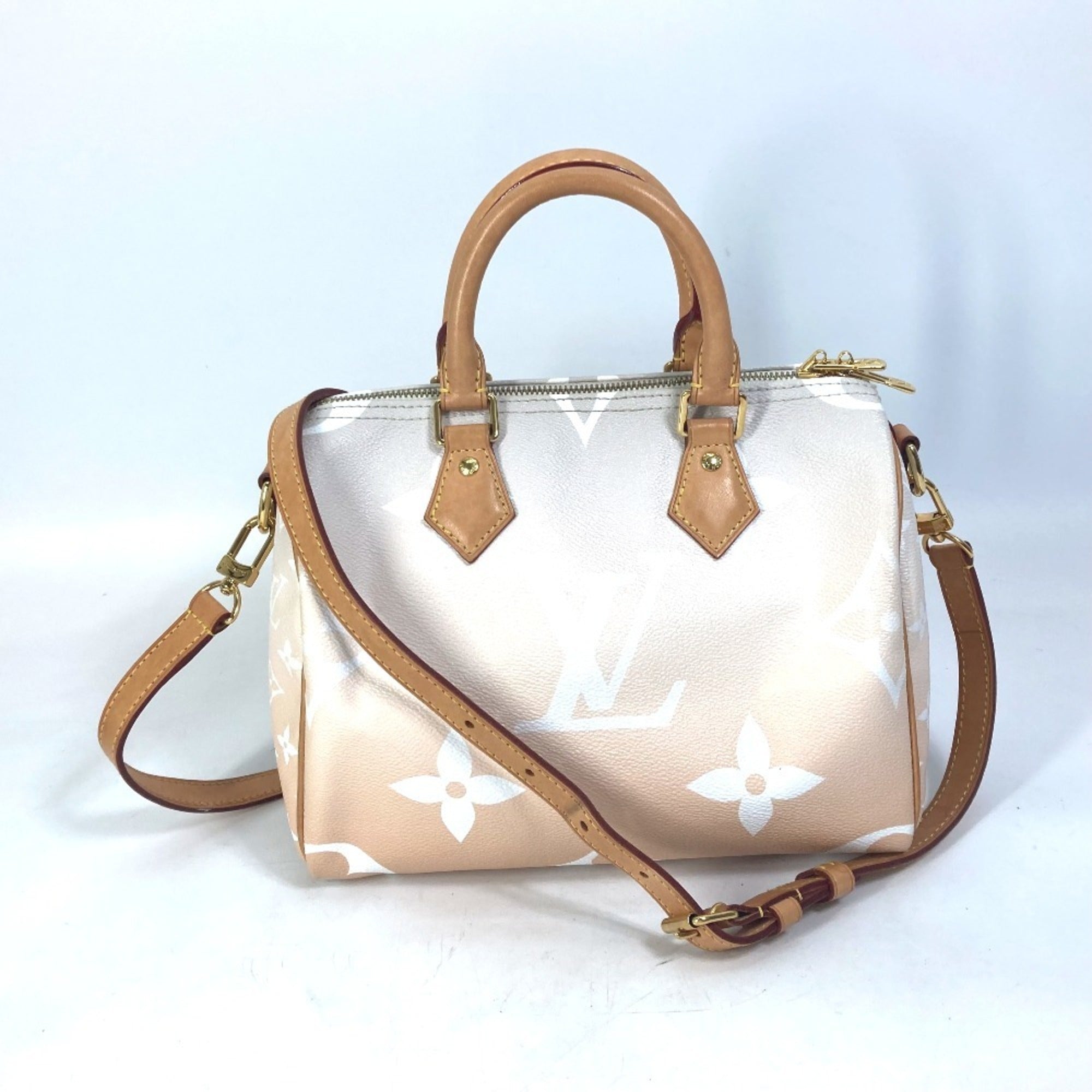 Louis Vuitton Orange Monogram Boston Bag Handbag Shoulder Bag (Pre-Owned)