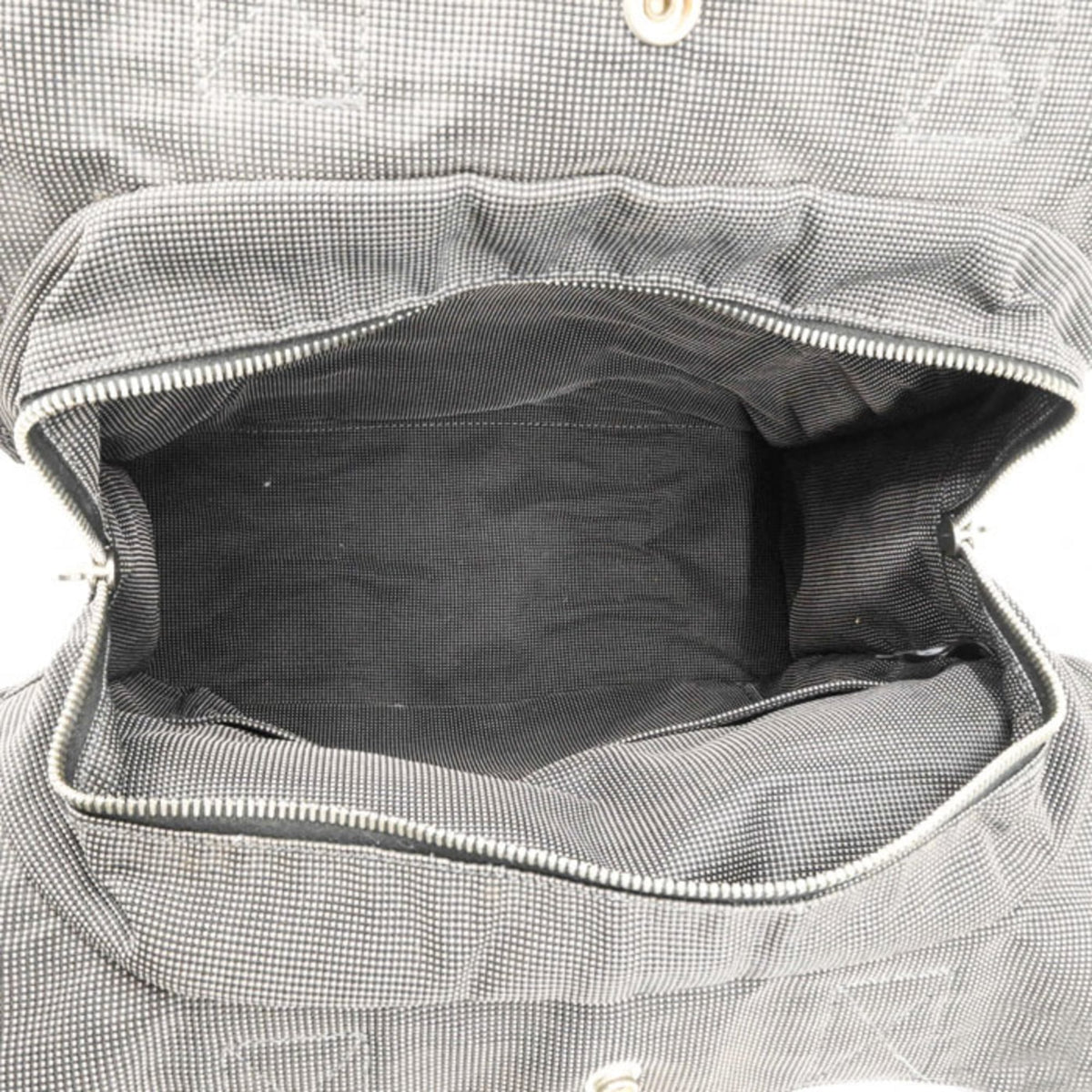 Hermes Her Line Gray Nylon Canvas Backpack (Pre-Owned)