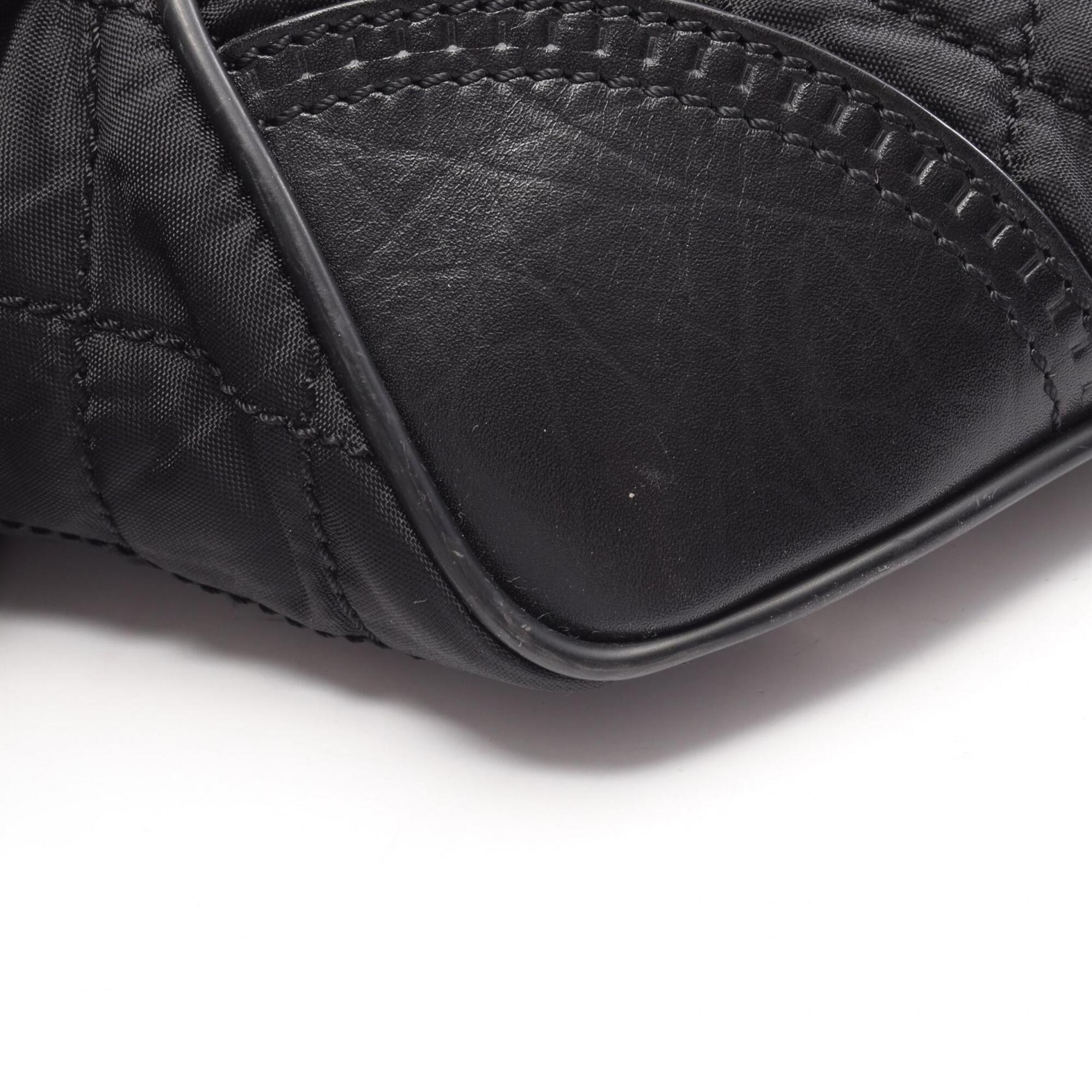 Chanel Black Nylon Leather Handbag Tote Bag (Pre-Owned)