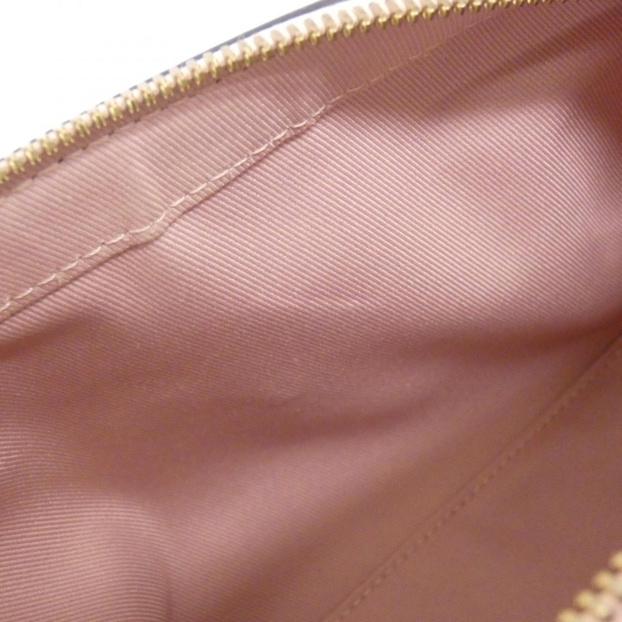 Louis Vuitton Marron Rose Poudre Coated Canvas Leather Shoulder Bag (Pre-Owned)