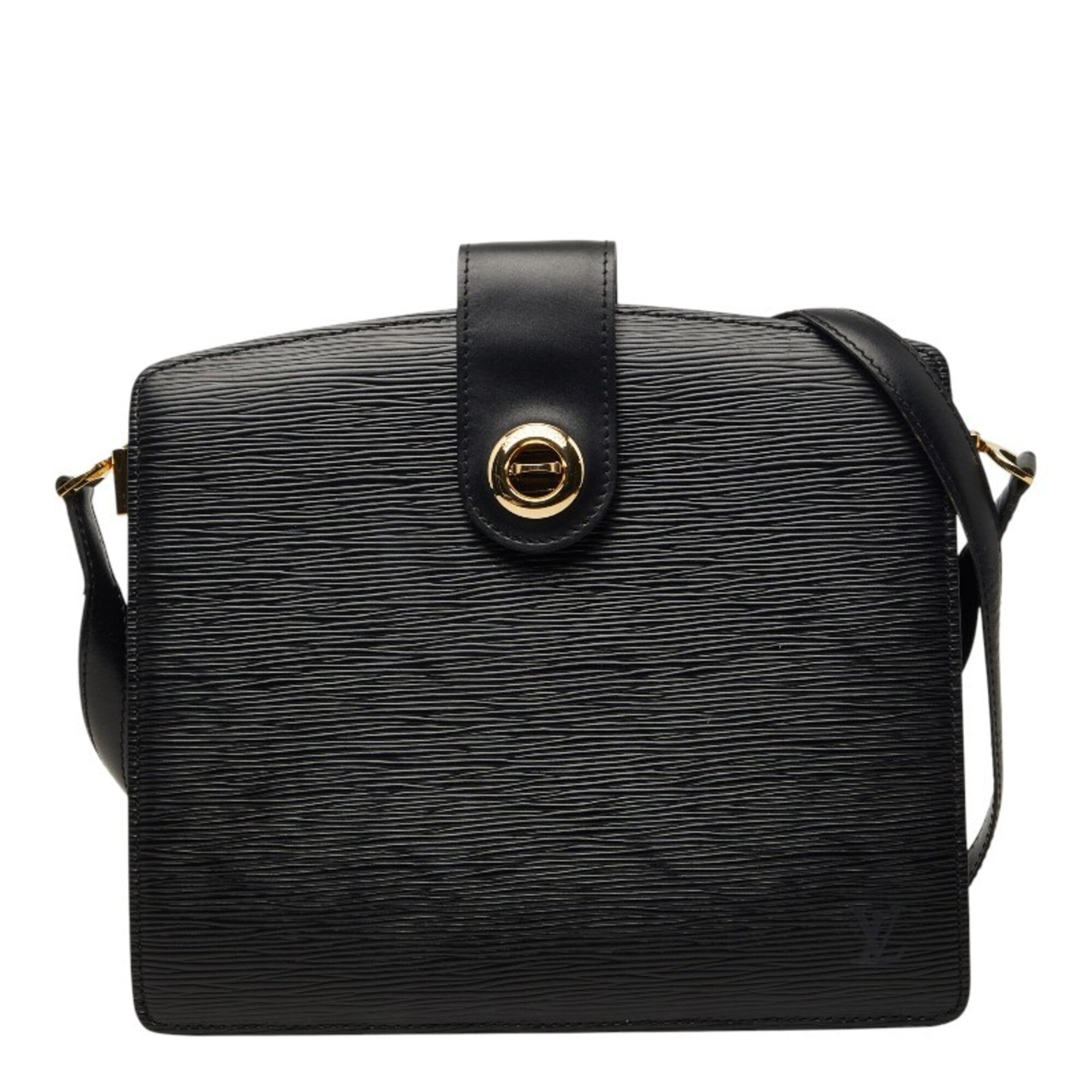 Louis Vuitton Black Noir Leather Shoulder Bag (Pre-Owned)