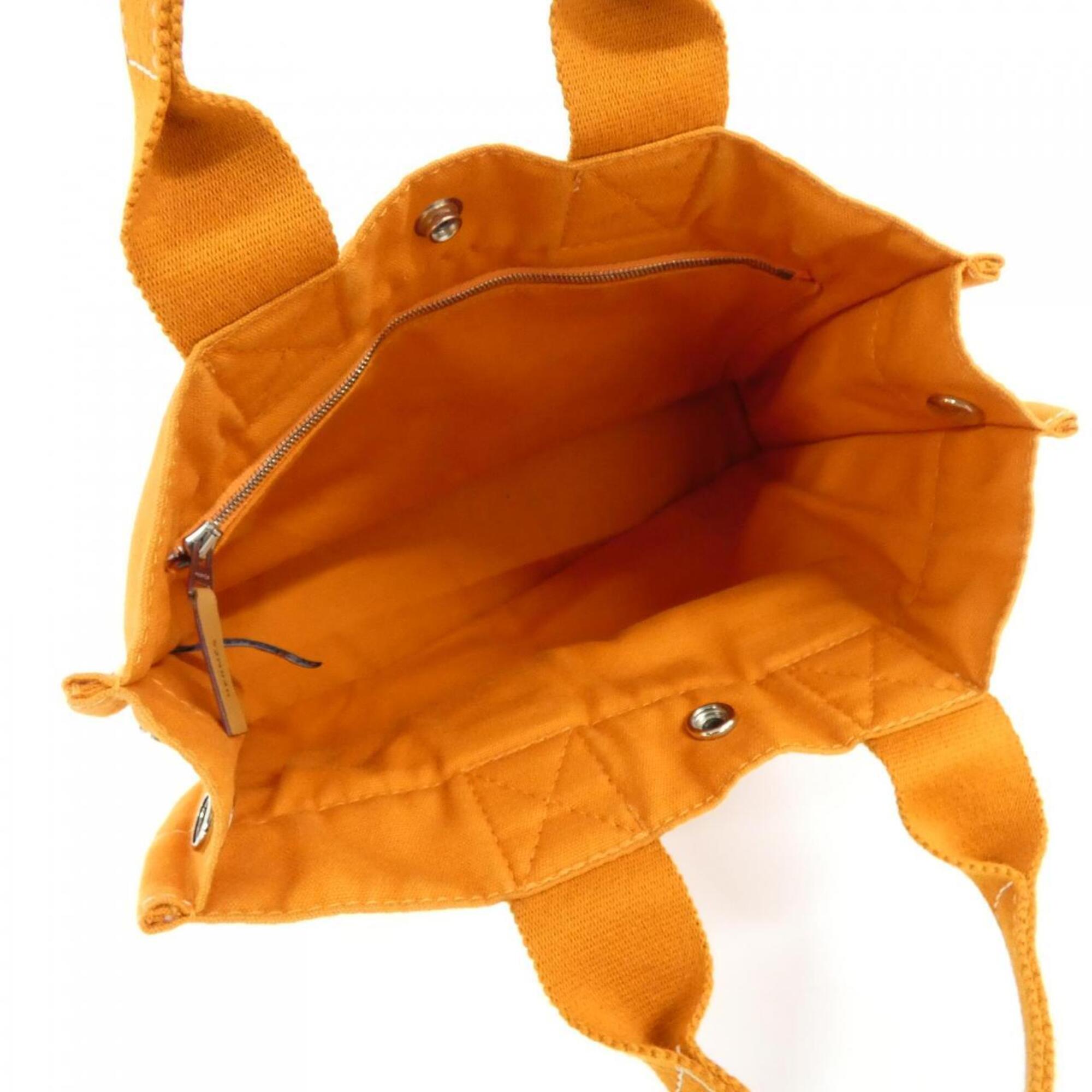 Hermes Orange Canvas Handbag (Pre-Owned)