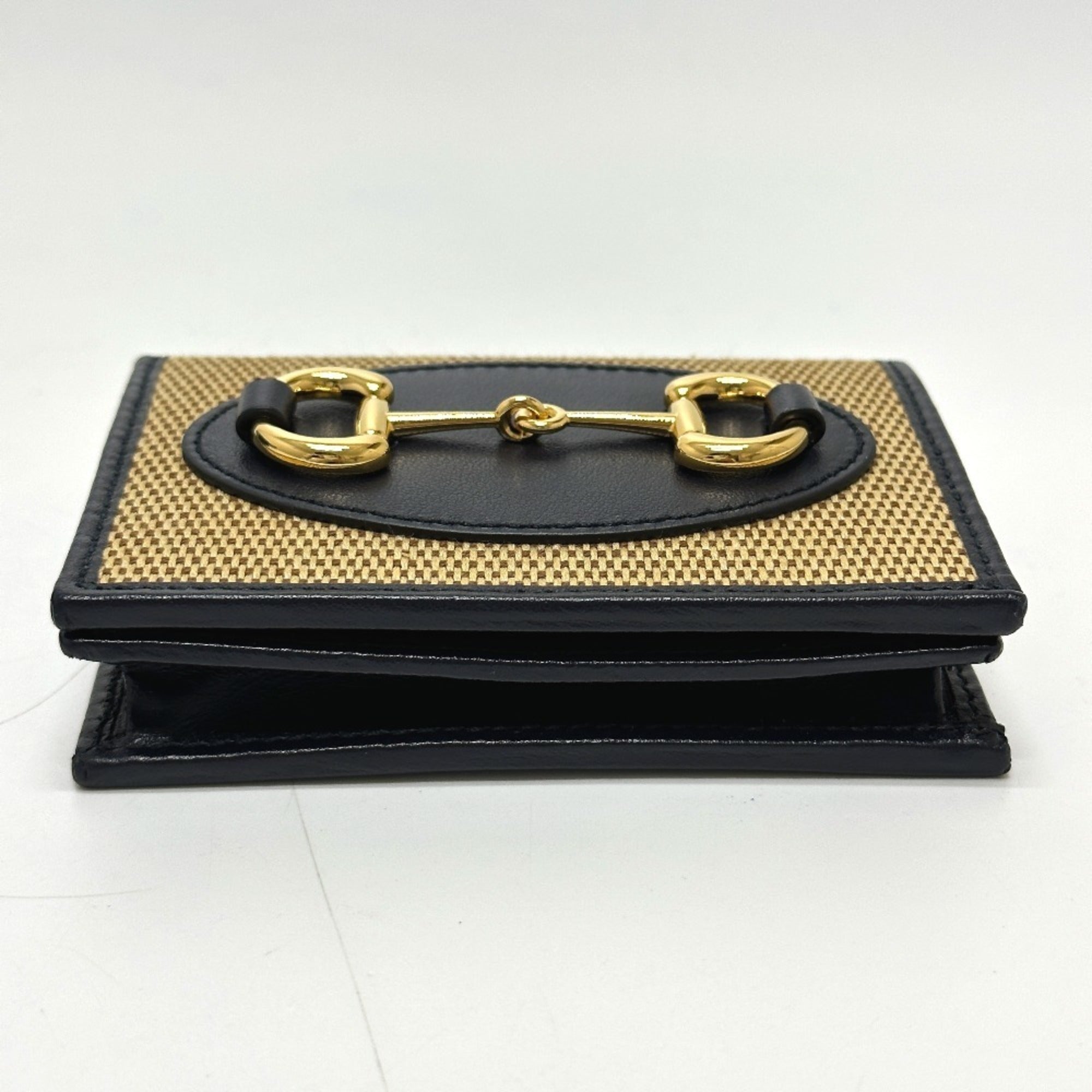 Gucci Beige Canvas Leather Wallet (Tri-Fold) (Pre-Owned)