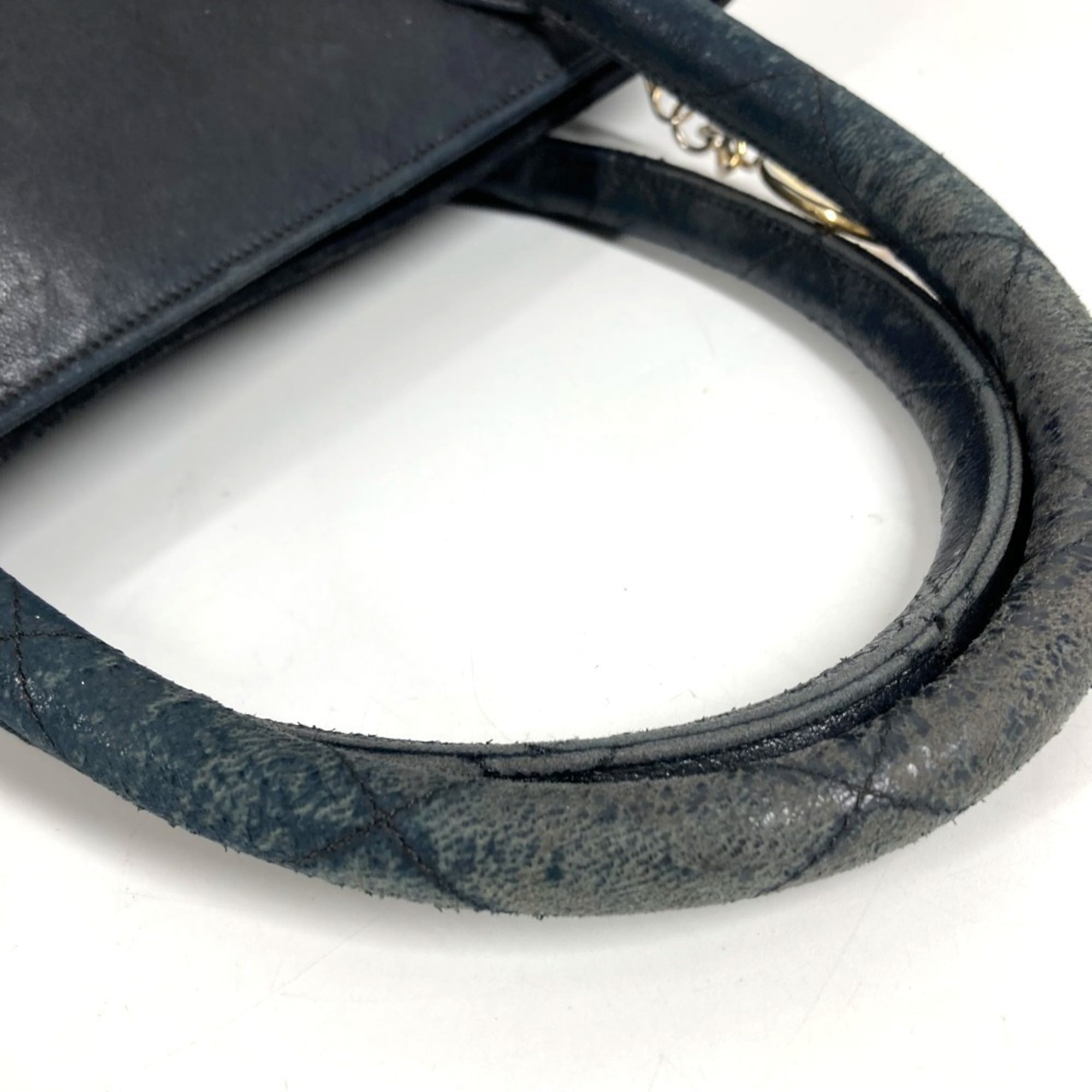 Chanel Black Leather Handbag Tote Bag (Pre-Owned)