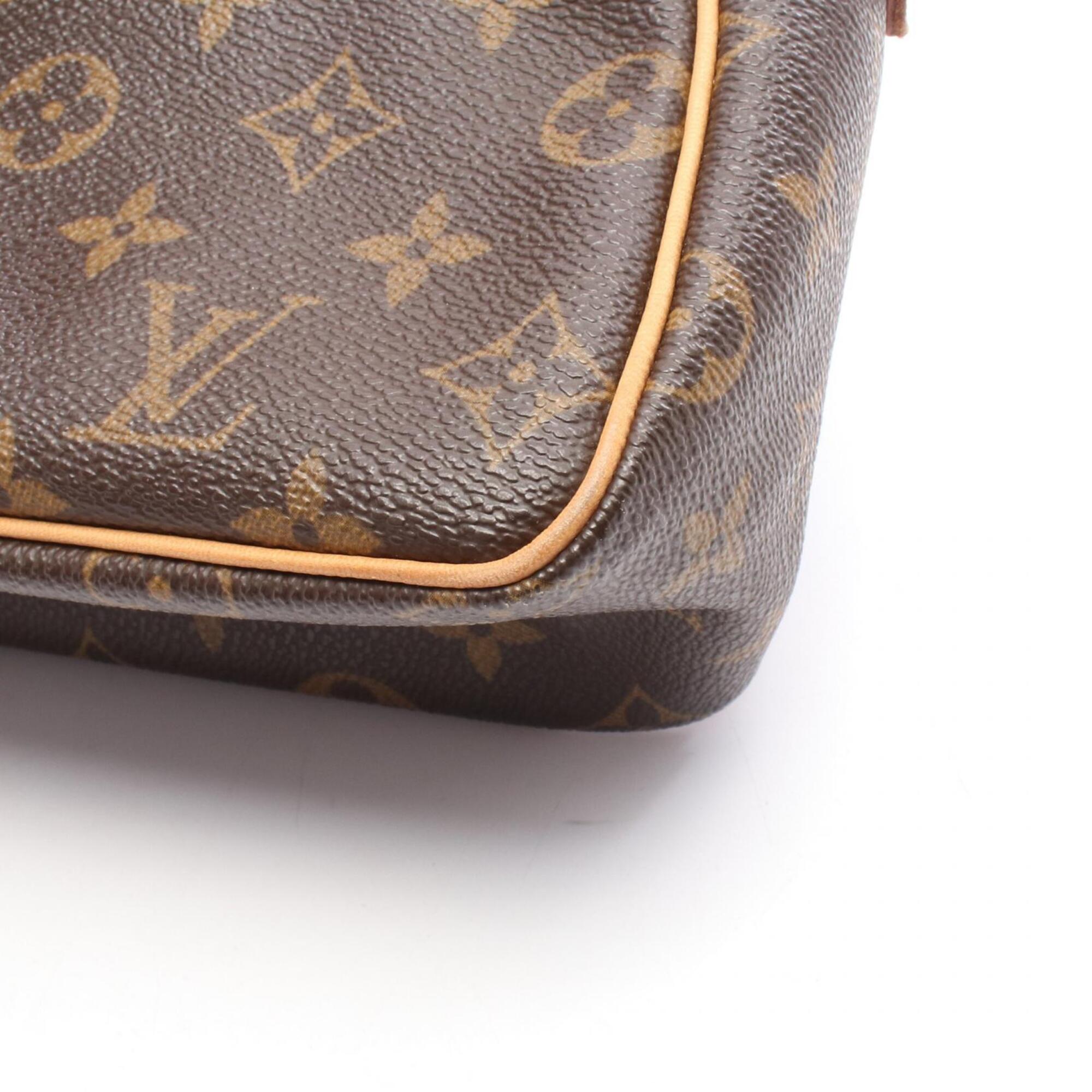 Louis Vuitton Brown Monogram Coated Canvas Handbag Shoulder Bag (Pre-Owned)