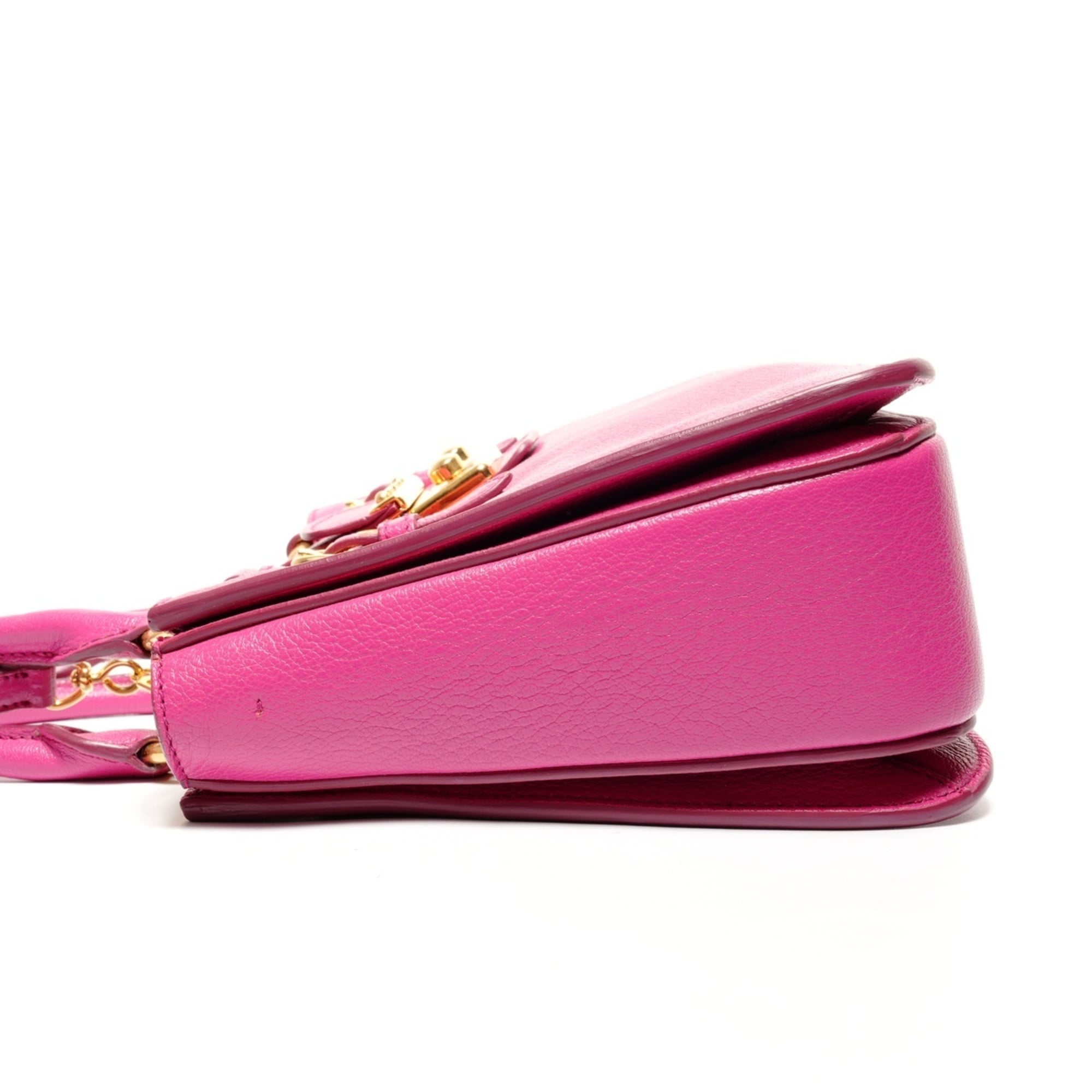 Miu Miu Pink Leather Shoulder Bag (Pre-Owned)