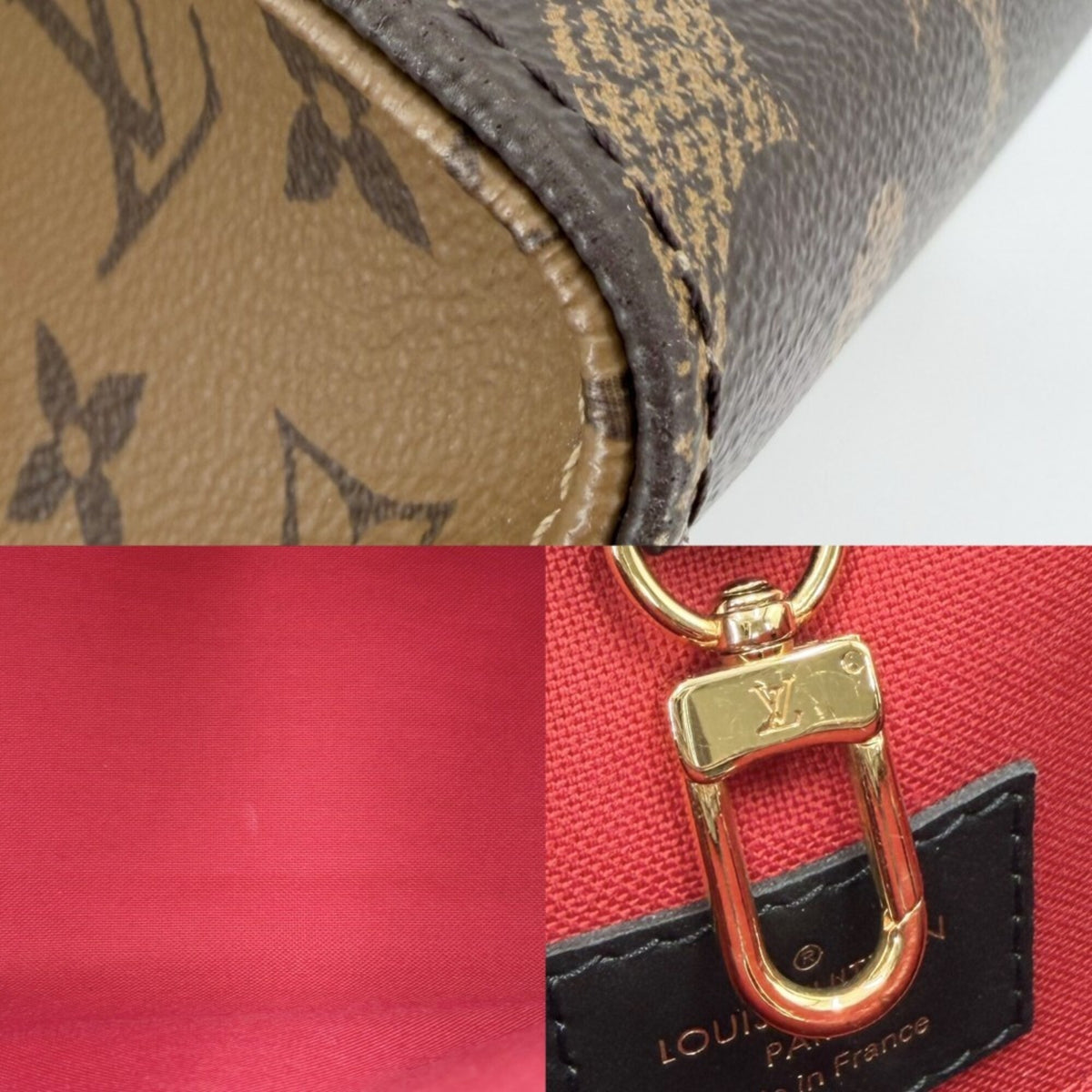 Louis Vuitton Brown Monogram Reverse Monogram Handbag Tote Bag (Pre-Owned)